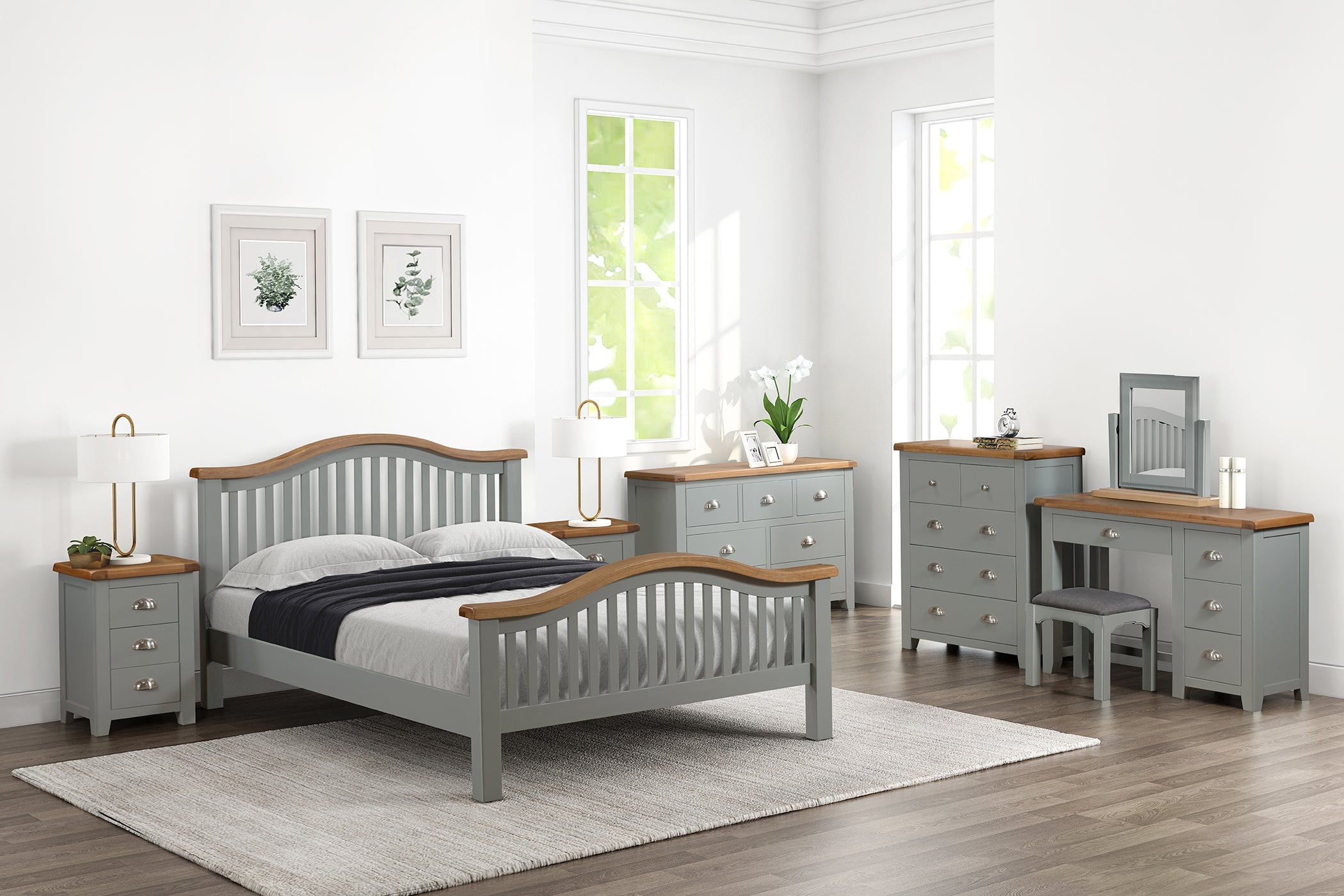 Capri Light Oak Bedroom Collection