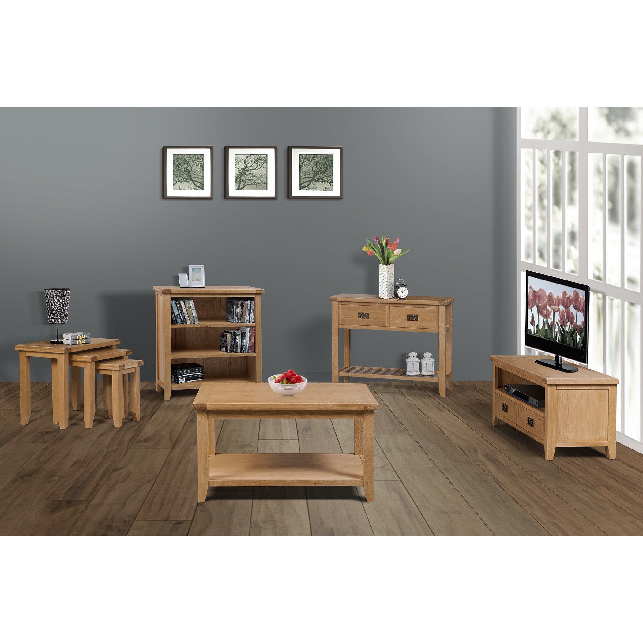 Saoirse Oak Rectangular TV Unit