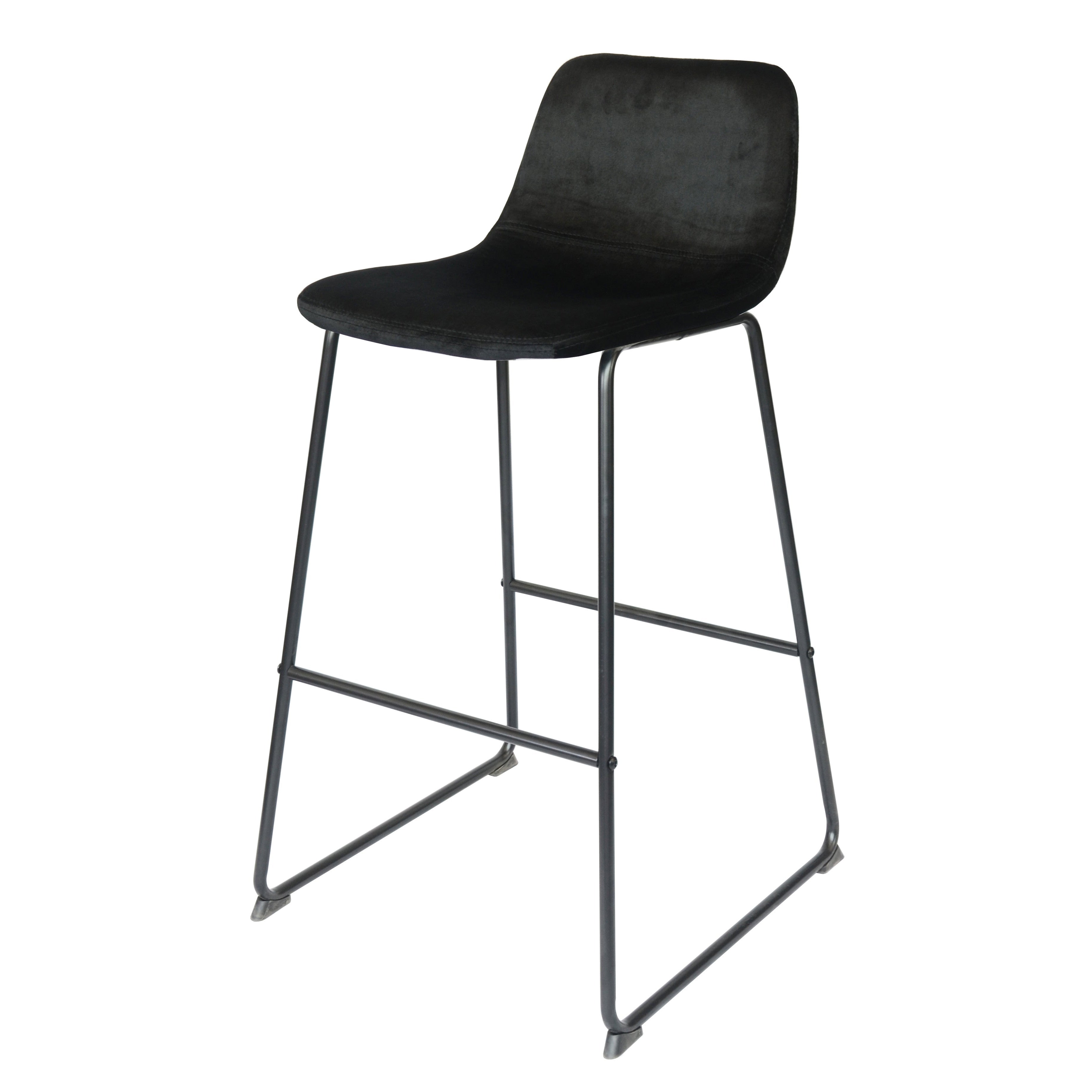 Emporia Velvet Bar Stool (Set of Two)