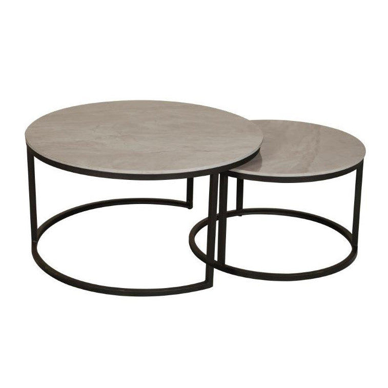 Yale Round Coffee Table Nest of 2 Tables