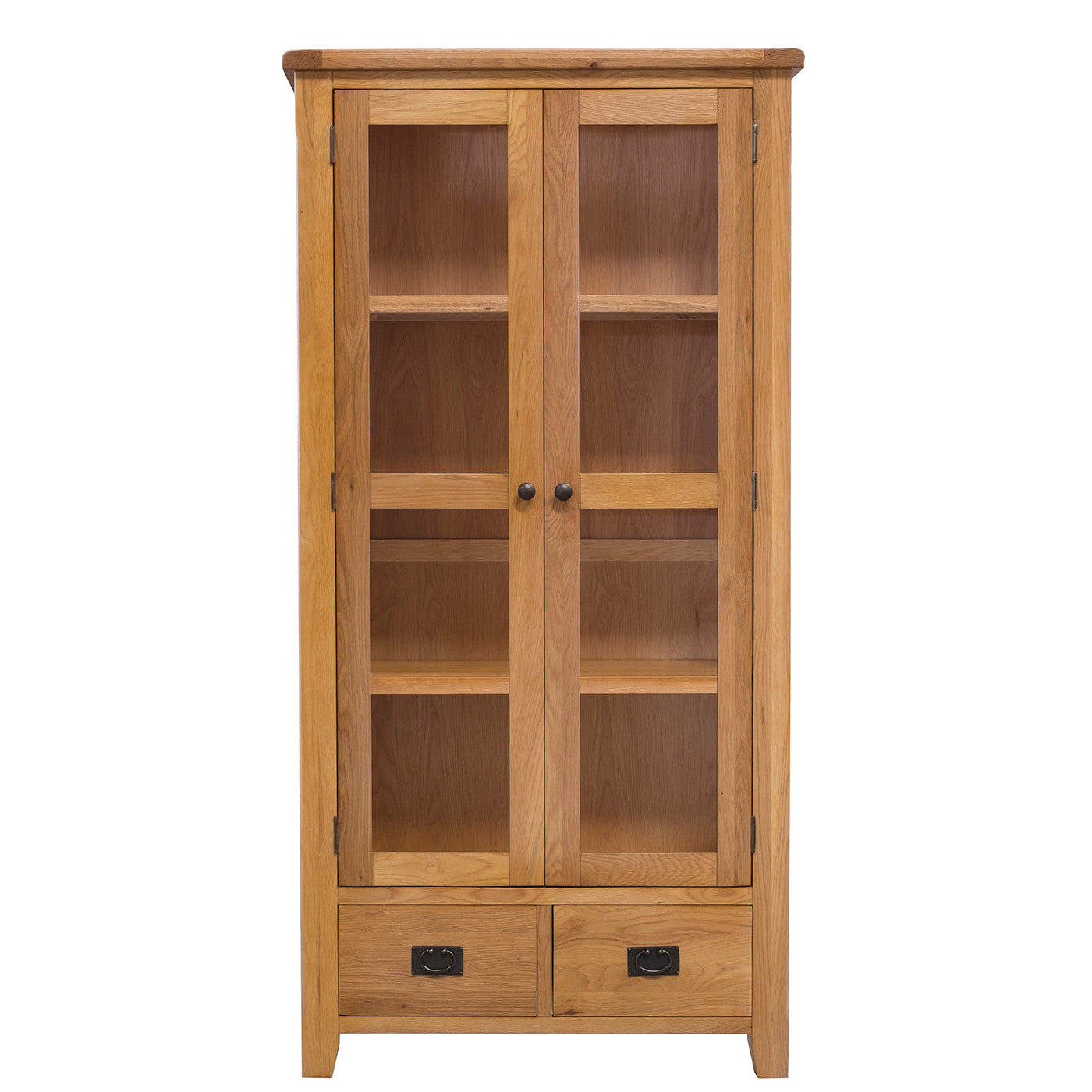 Saoirse Oak 2 Door Glass Display Cabinet