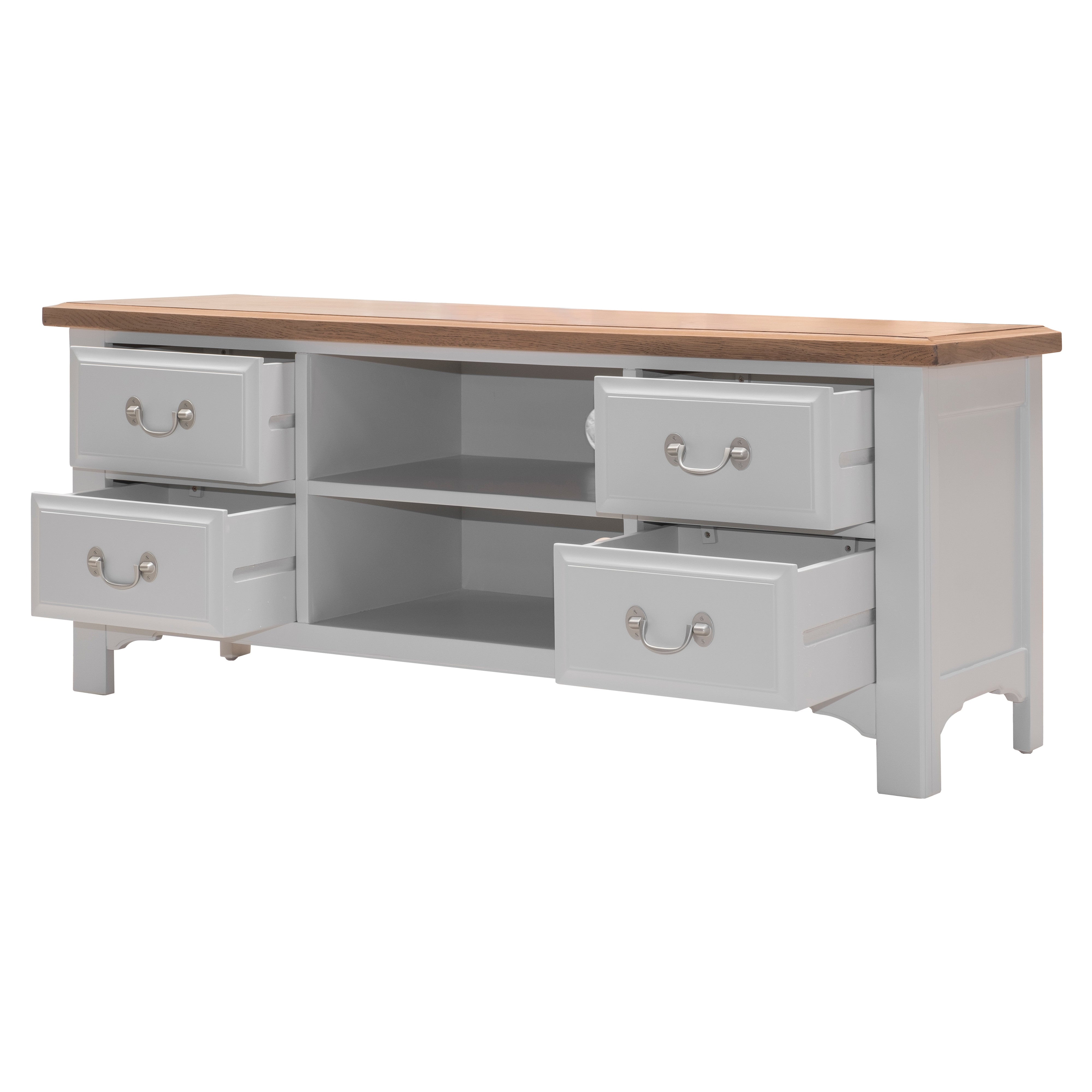 Eden Oak 2 Drawer 2 Shelf TV Unit