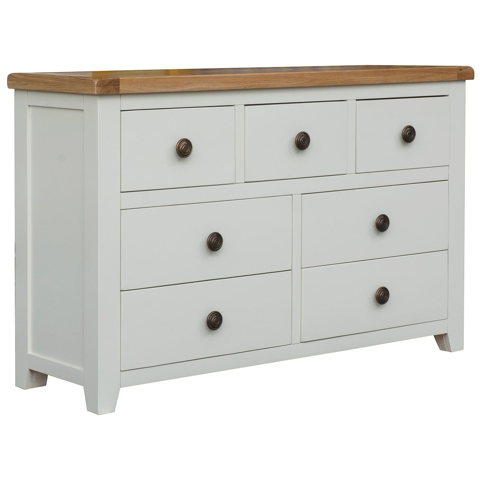 Skellig Oak 7 Drawer Wide Chest