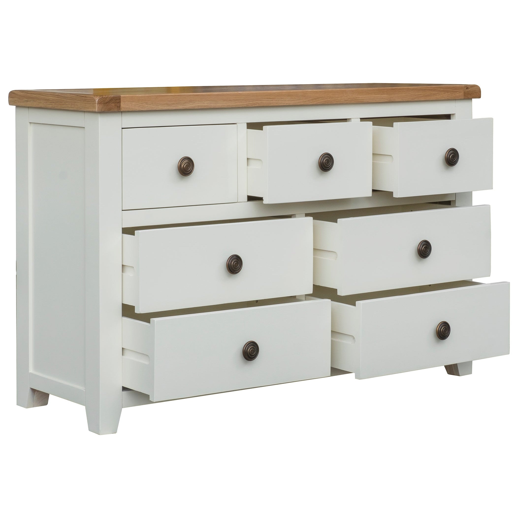 Skellig Oak 7 Drawer Wide Chest