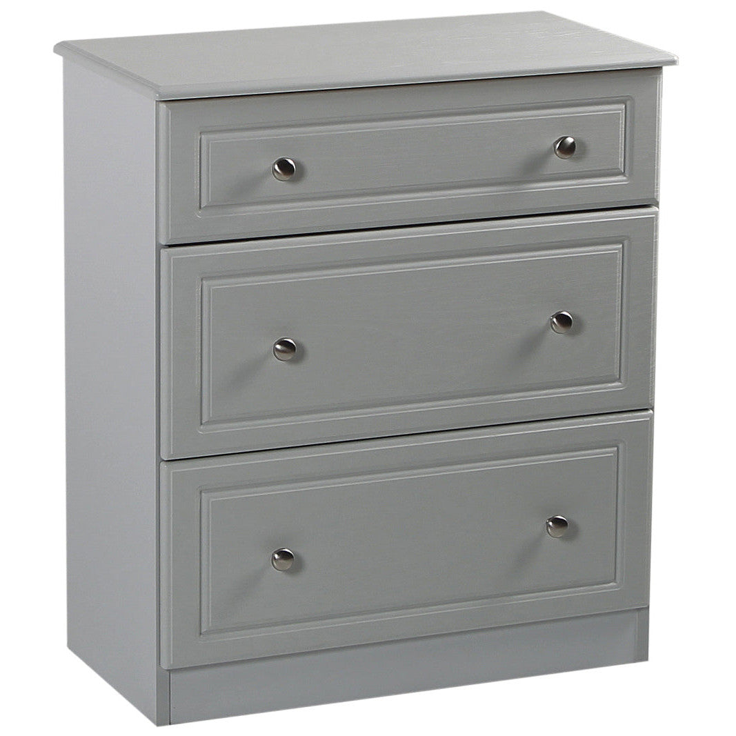 Grey Ash 3 Drawer Deep Chest