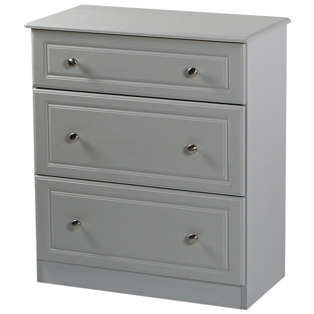 Grey Ash 3 Drawer Deep Chest