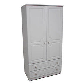 Grey Ash 3ft 2 Drawer Wardrobe