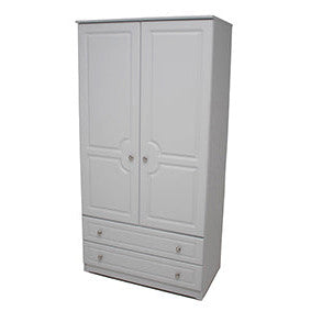 Grey Ash 3ft 2 Drawer Wardrobe