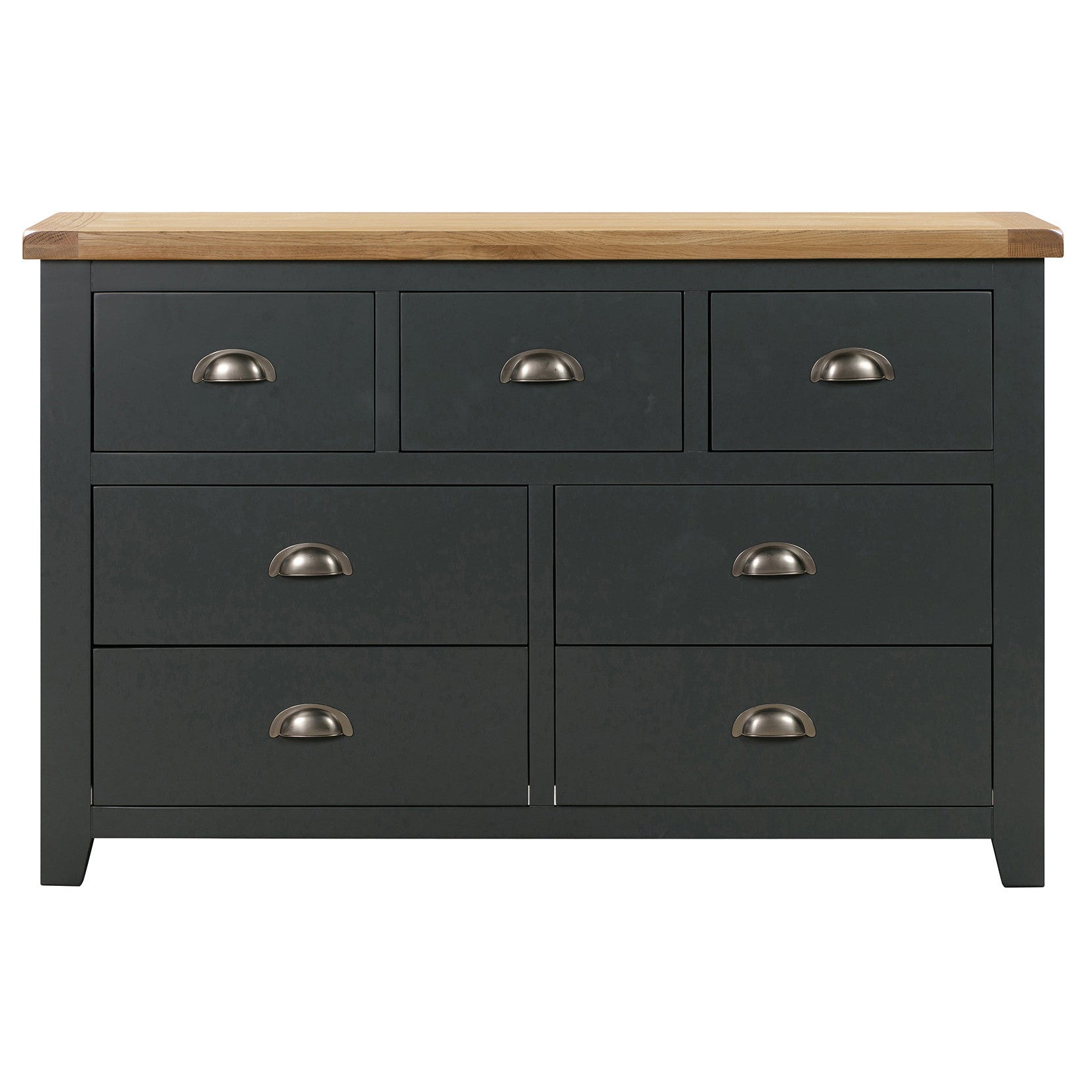 Capri Dark Oak 7 Drawer Wide Chest