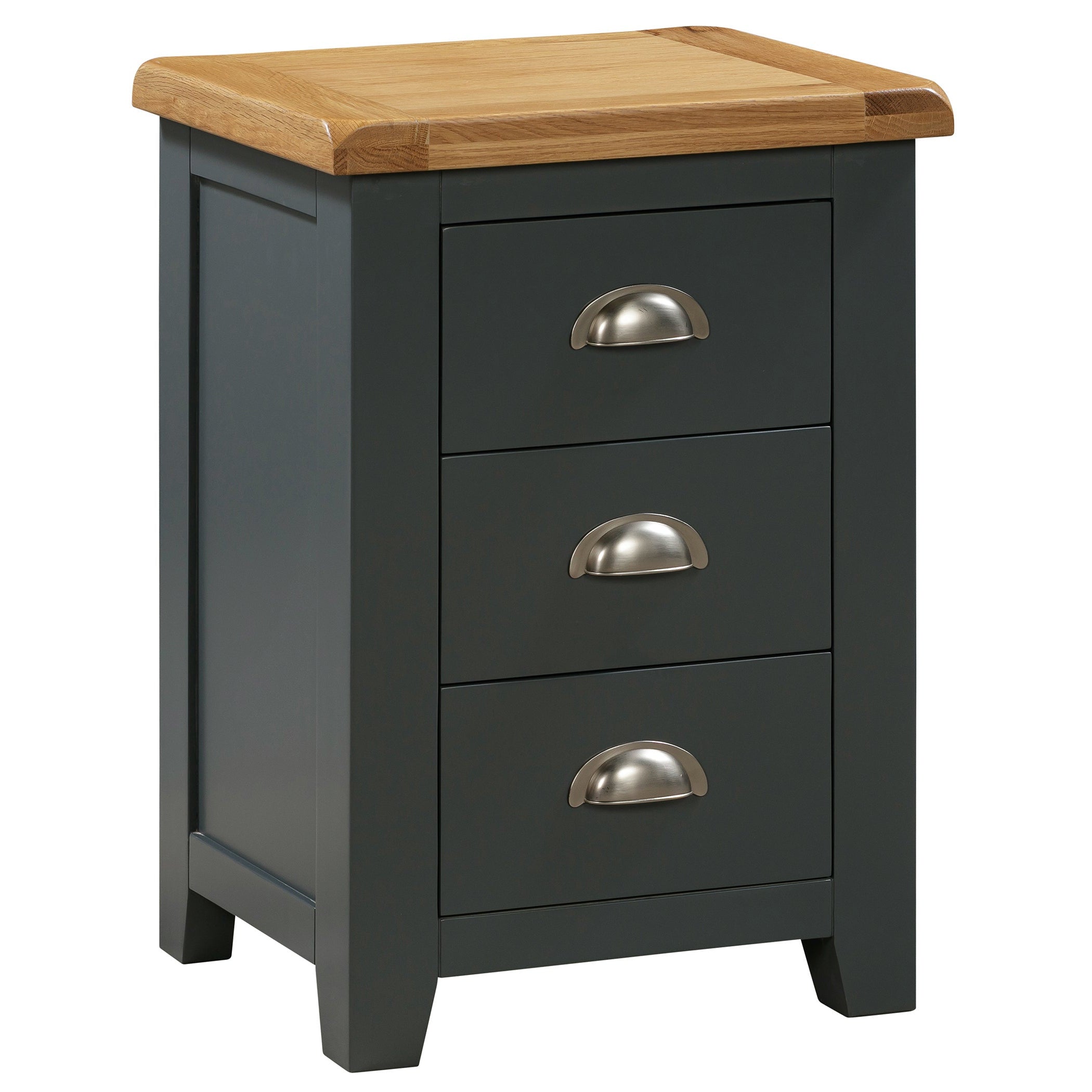 Capri Dark Oak 3 Drawer Bedside Locker
