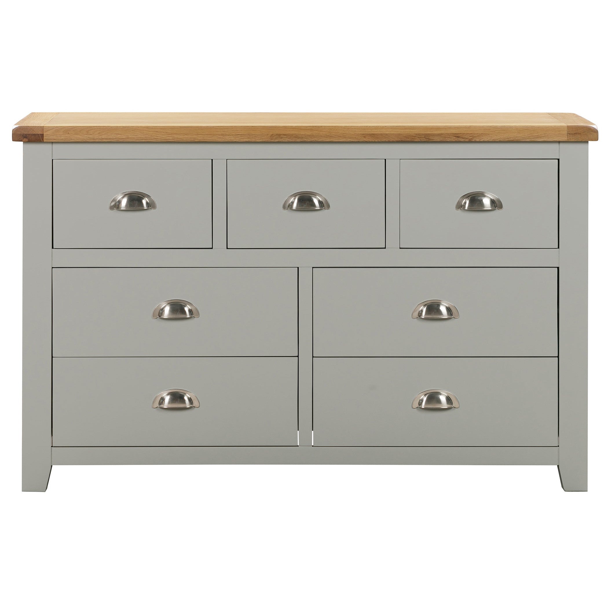 Capri Dark Oak 7 Drawer Wide Chest