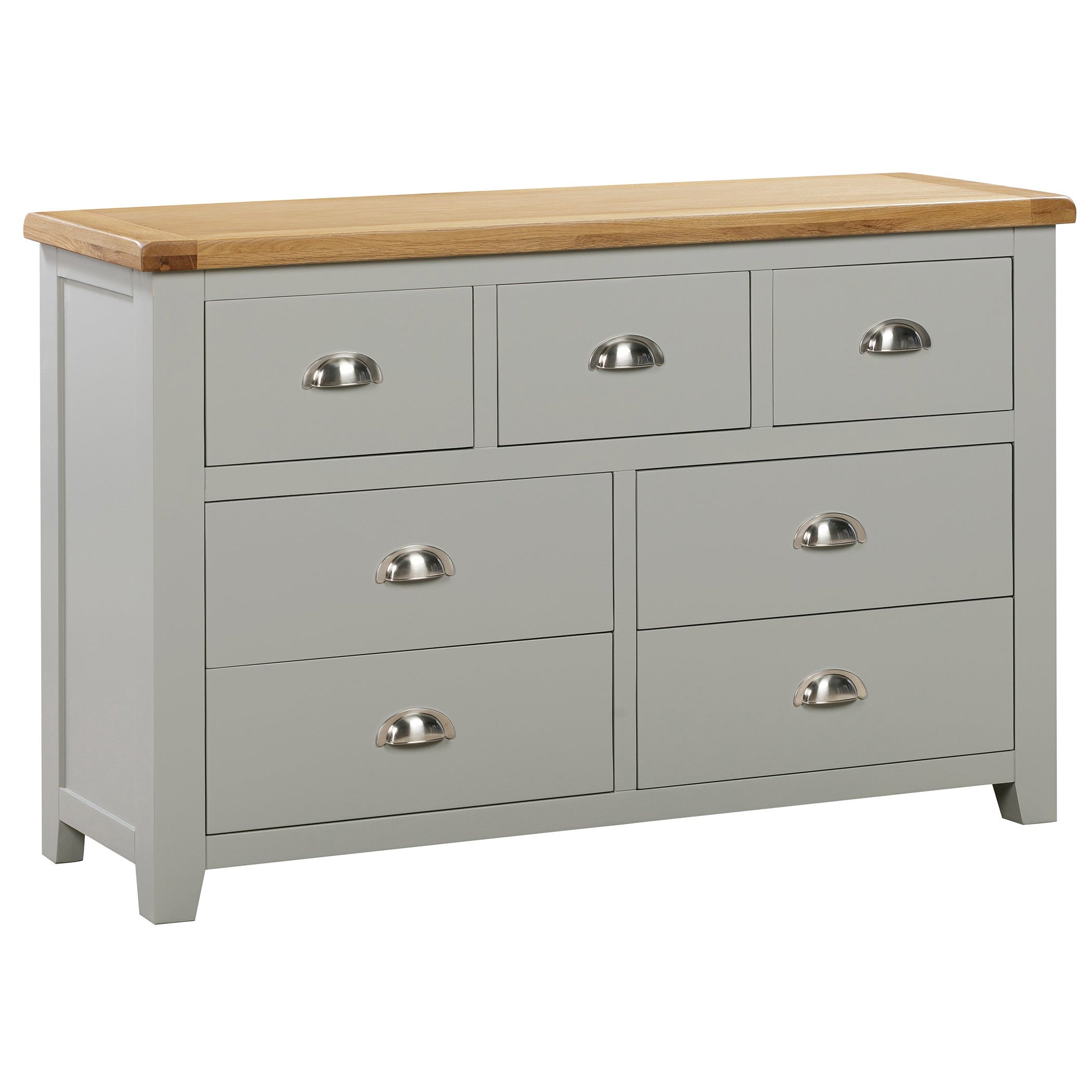 Capri Dark Oak 7 Drawer Wide Chest