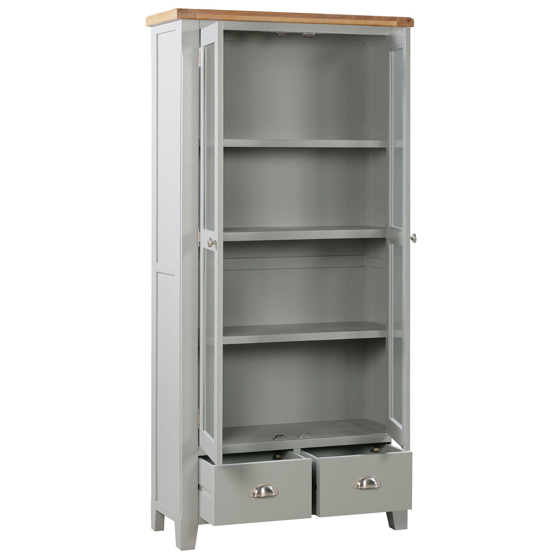 Capri Oak Display Cabinet