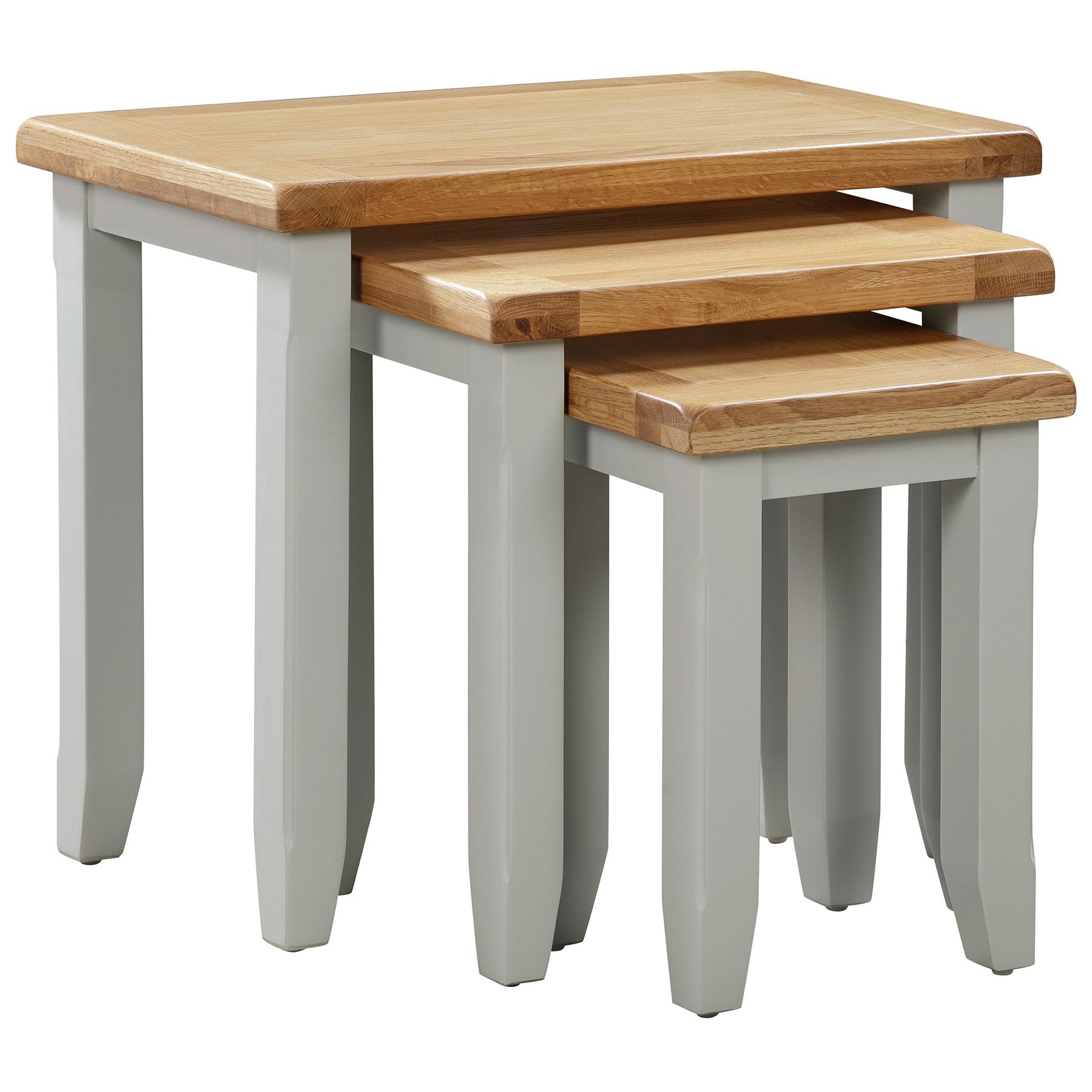 Capri Oak Nest of Three Tables