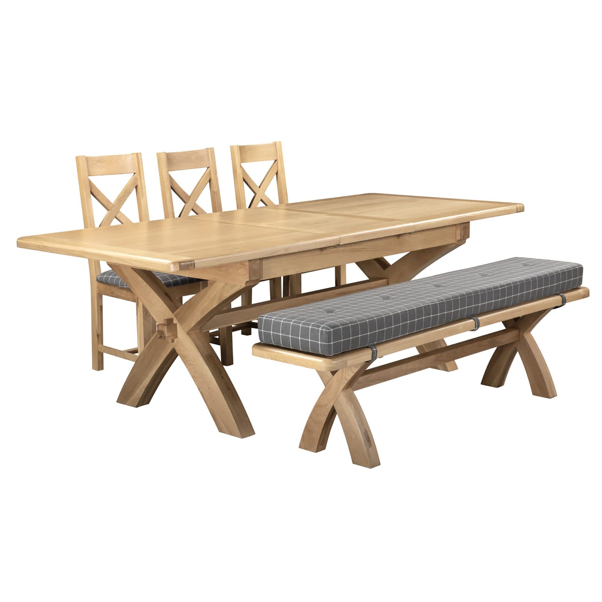 Saoirse Oak X Leg Dining Bench