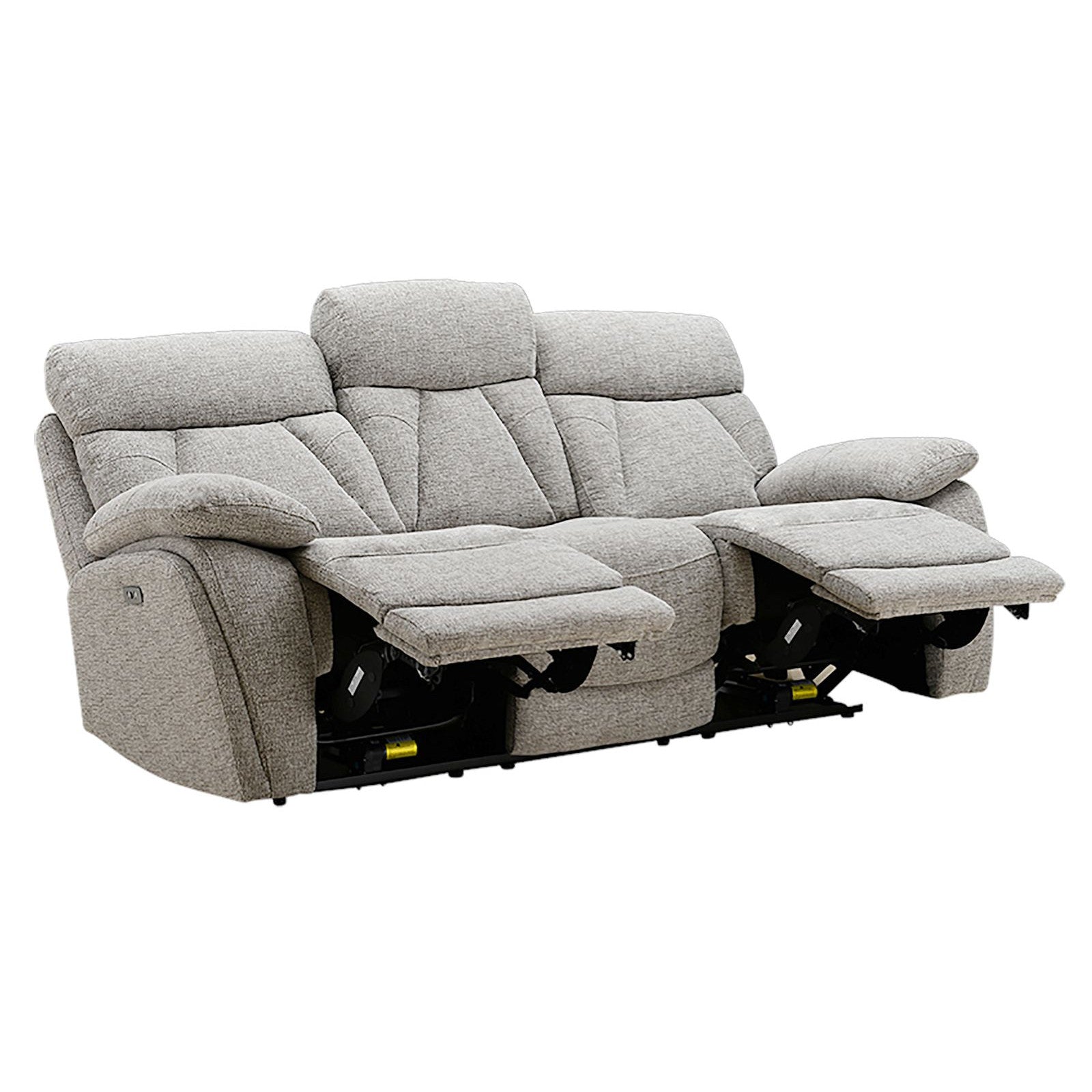 Boston Beige Electric Reclining 3 Seater