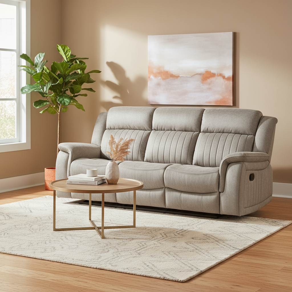 Porto 3 Seater Reclining Sofa (2 Recliners)