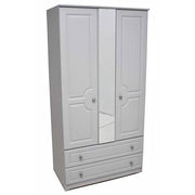 Grey Ash 3ft 2 Drawer Mirrored Wardrobe