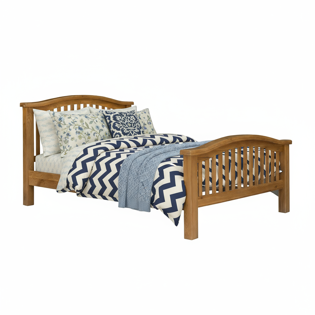 Saoirse Oak Curved Bed Frame