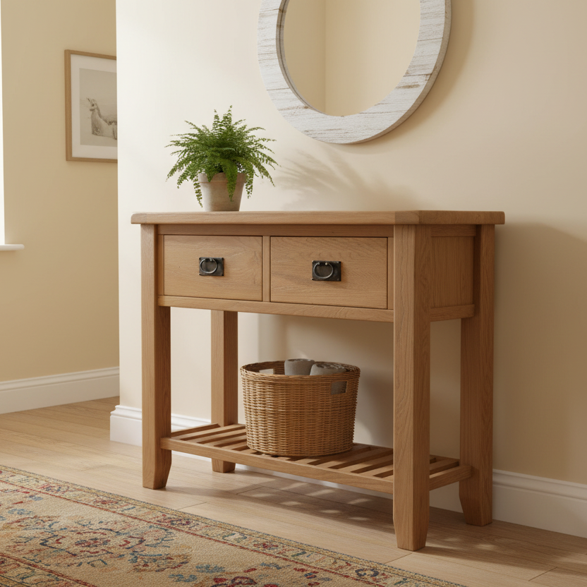 Saoirse Oak Large Console Table