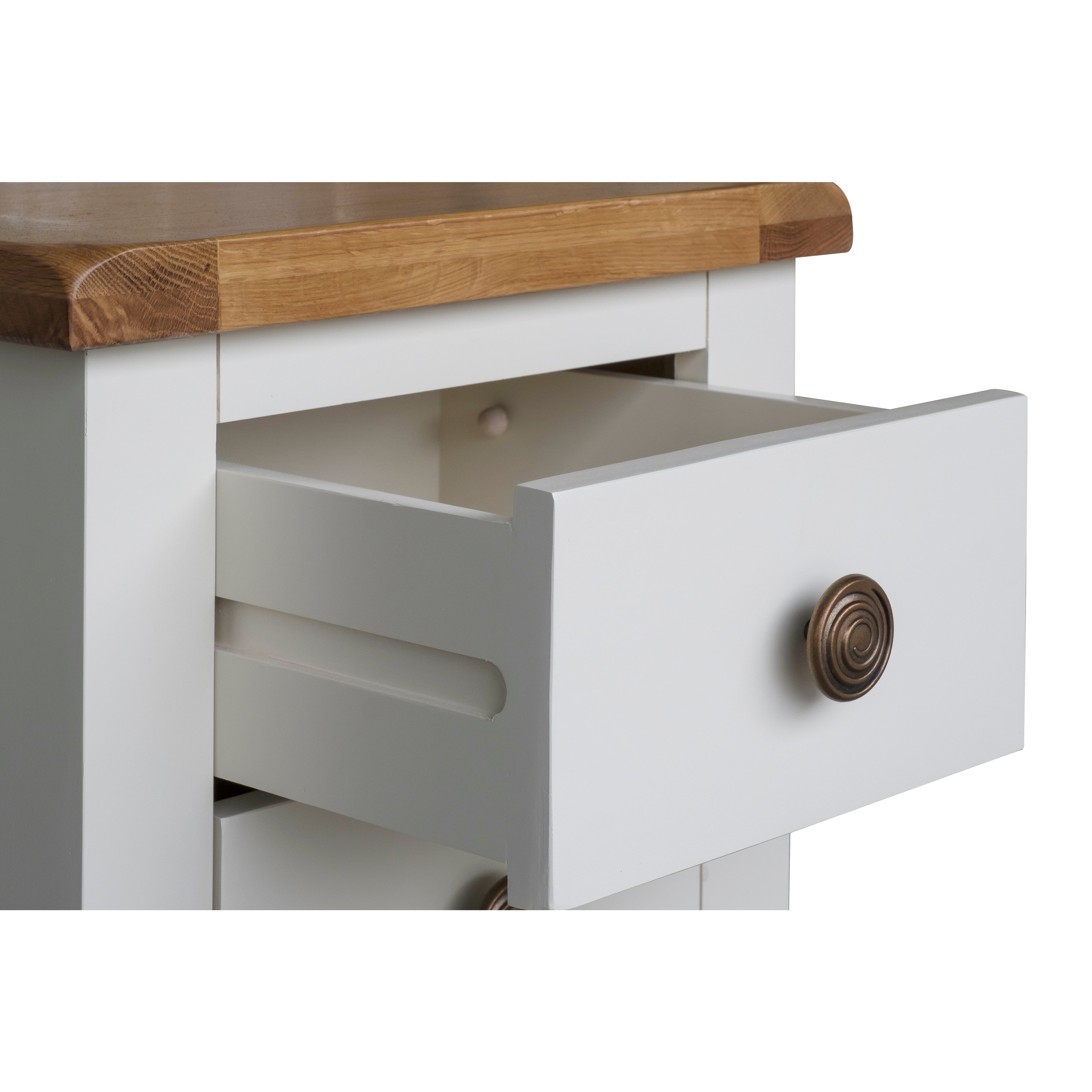 Skellig Oak 3 Drawer Bedside Cabinet