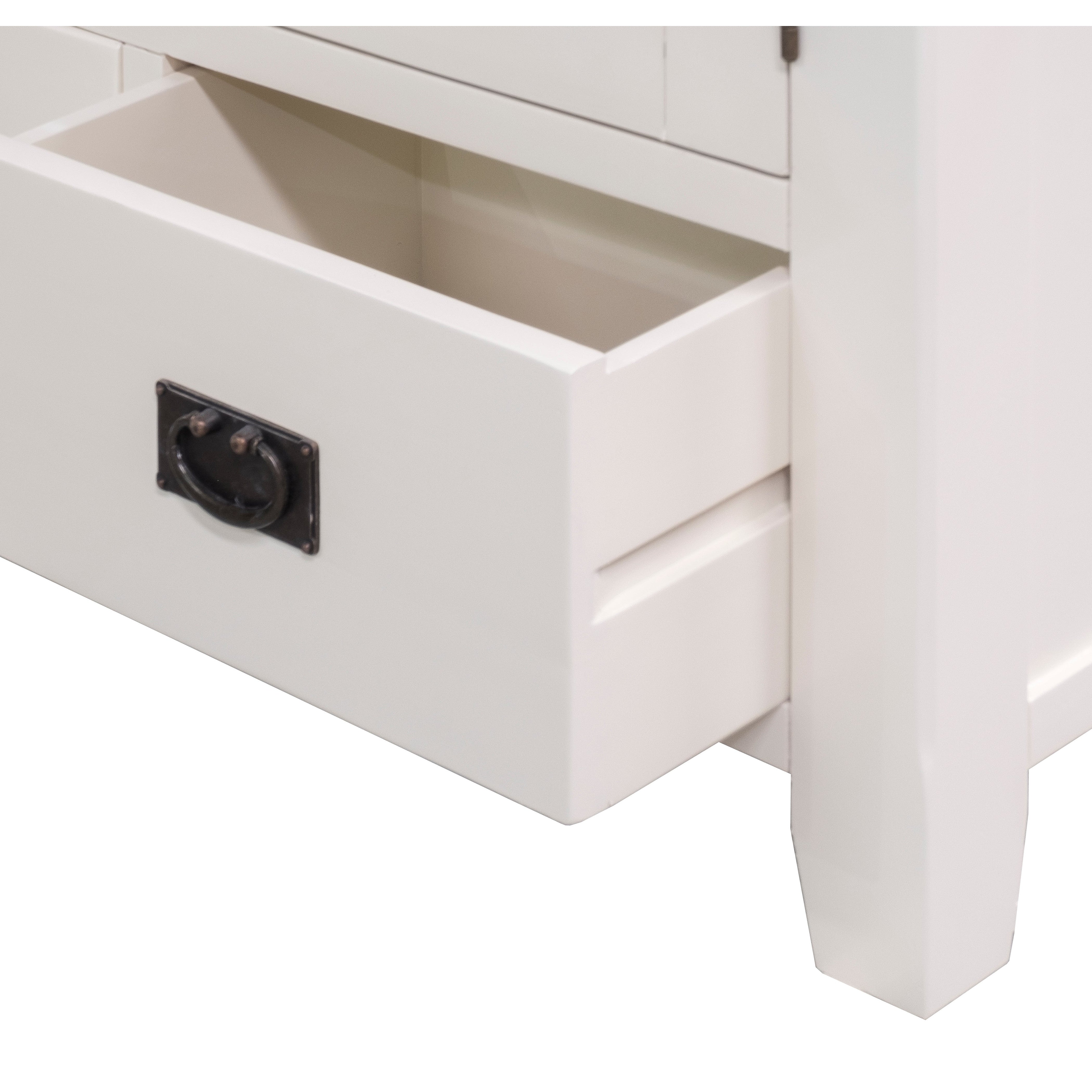 Skellig Oak 2 Drawer Glass Display Unit
