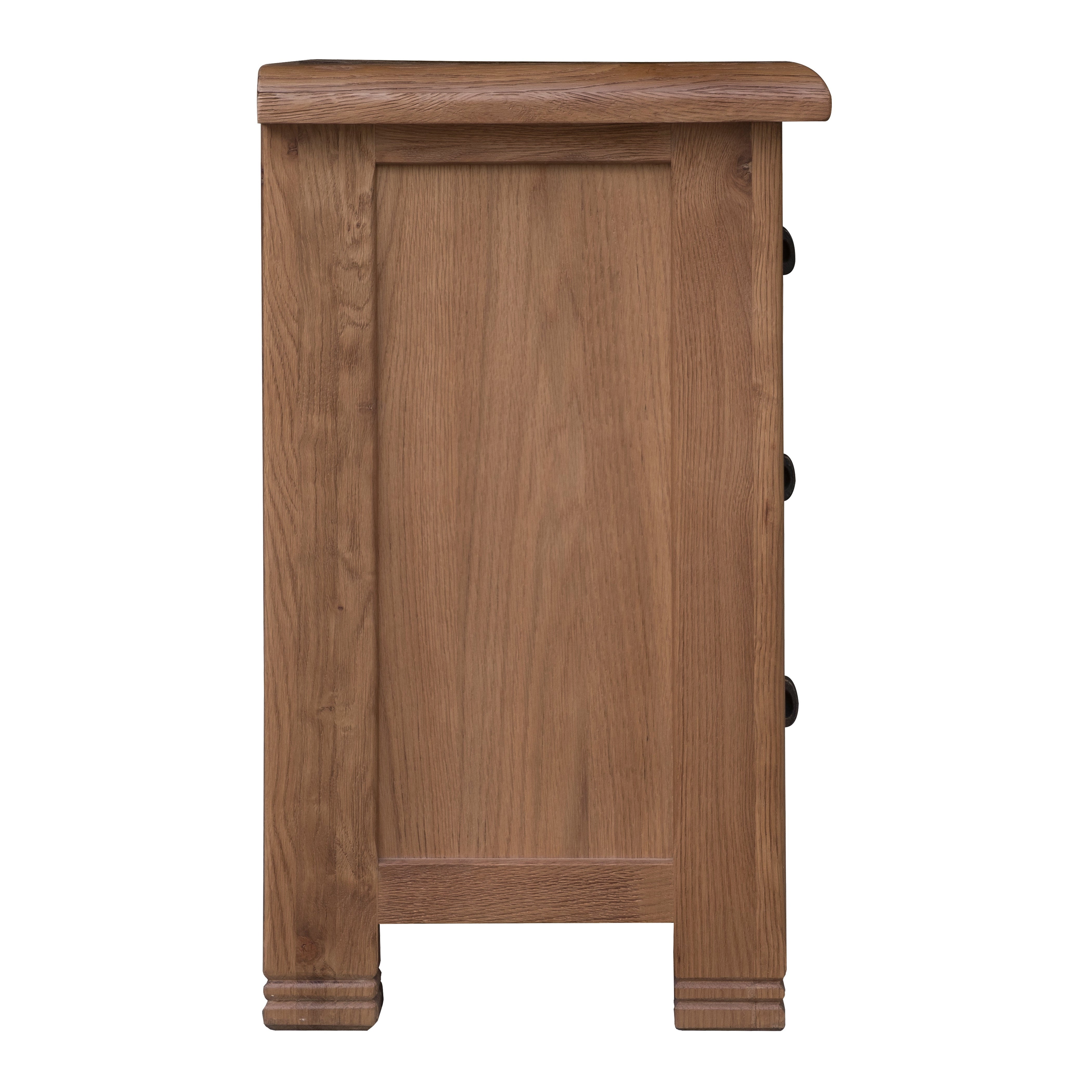 Vermont Oak 3 Drawer Bedside Locker