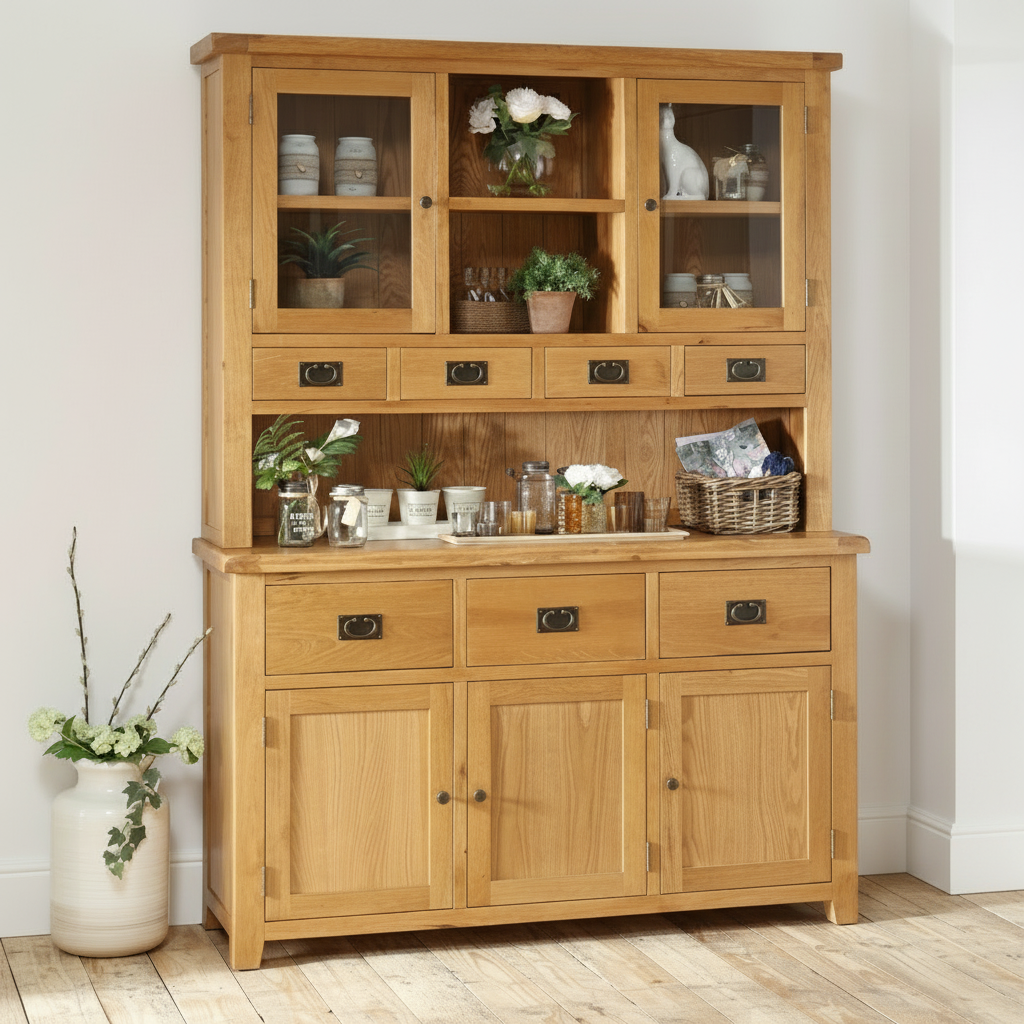 Saoirse Oak Buffet Hutch (Top)