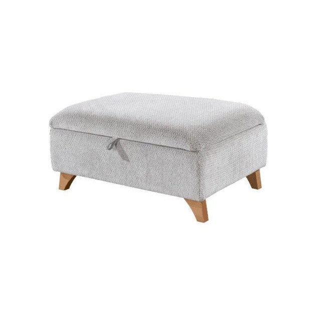 Billie Storage Fabric Footstool