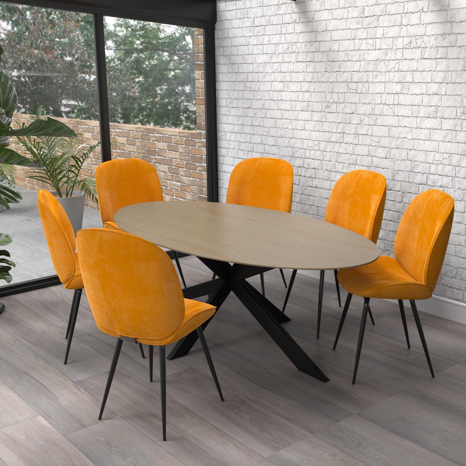 Manhattan Oval 1.8 Metre Dining Table