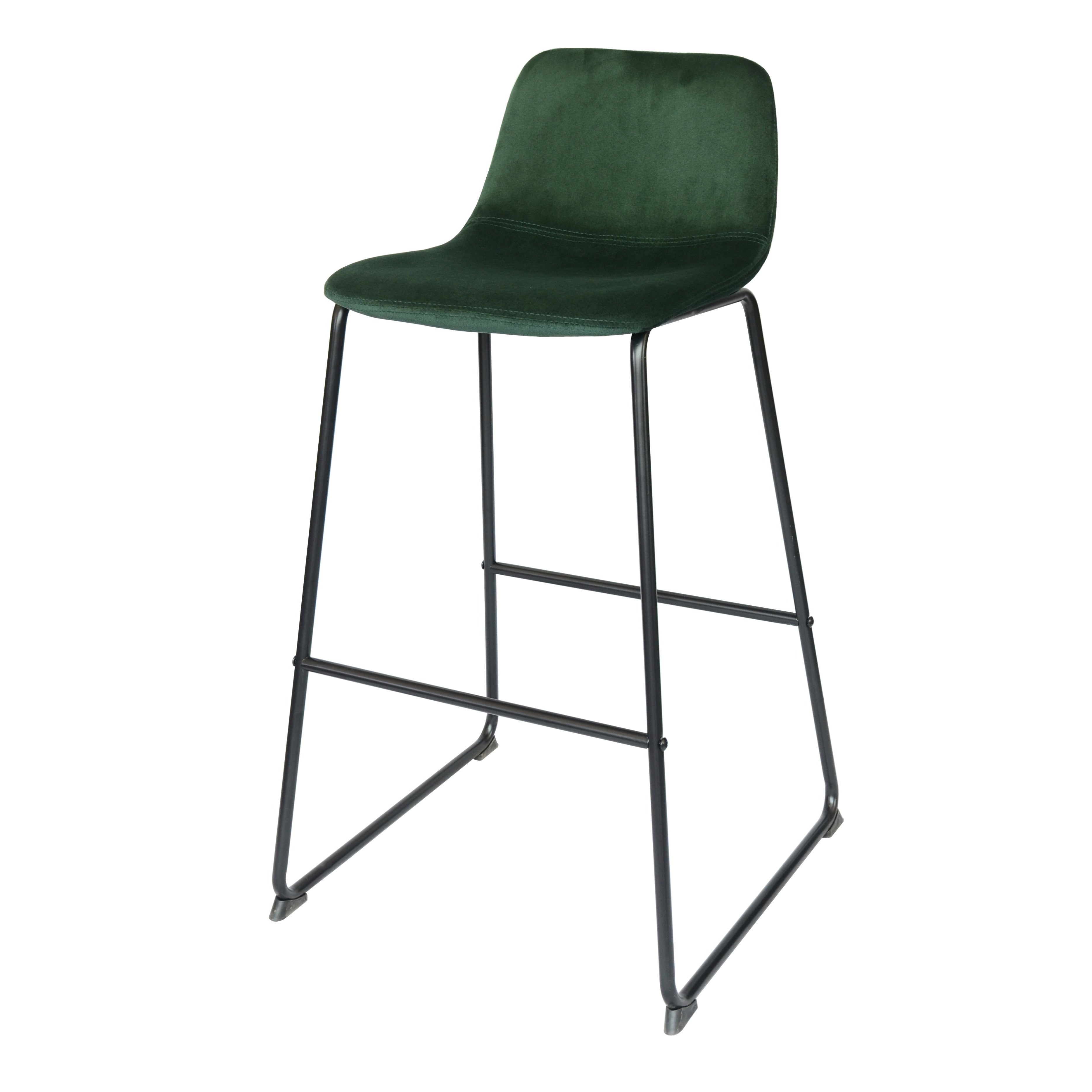 Emporia Velvet Bar Stool (Set of Two)