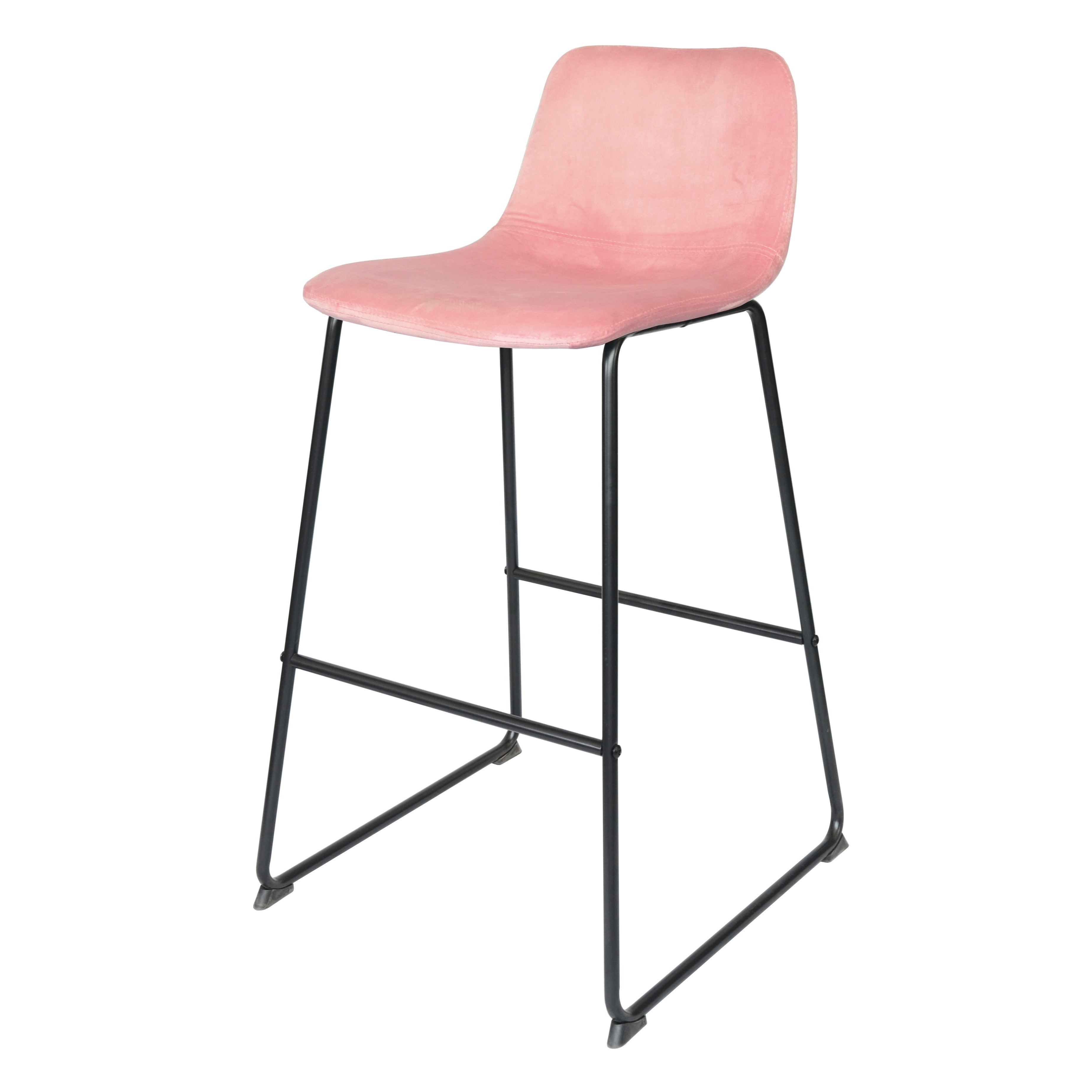 Emporia Velvet Bar Stool (Set of Two)