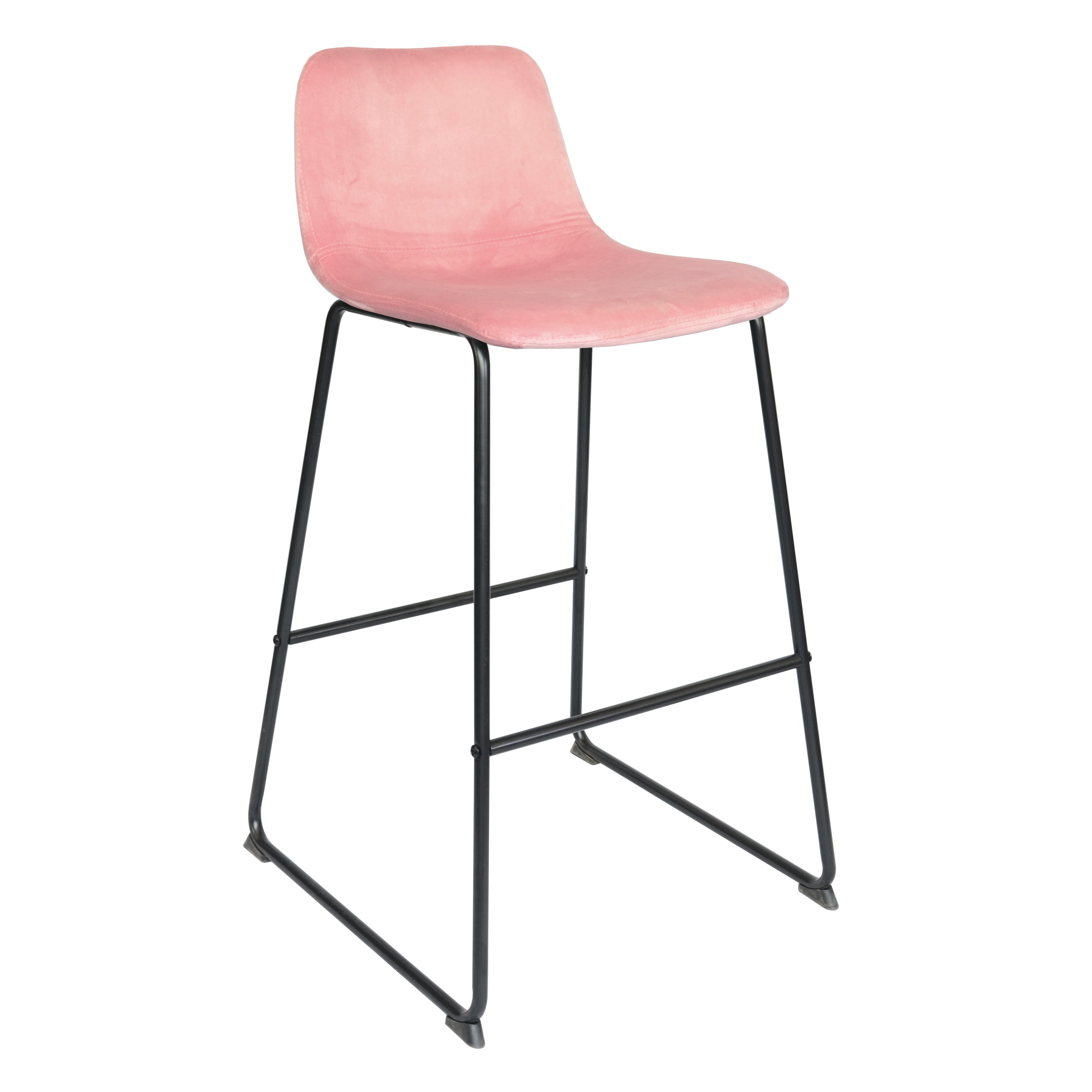 Emporia Velvet Bar Stool (Set of Two)