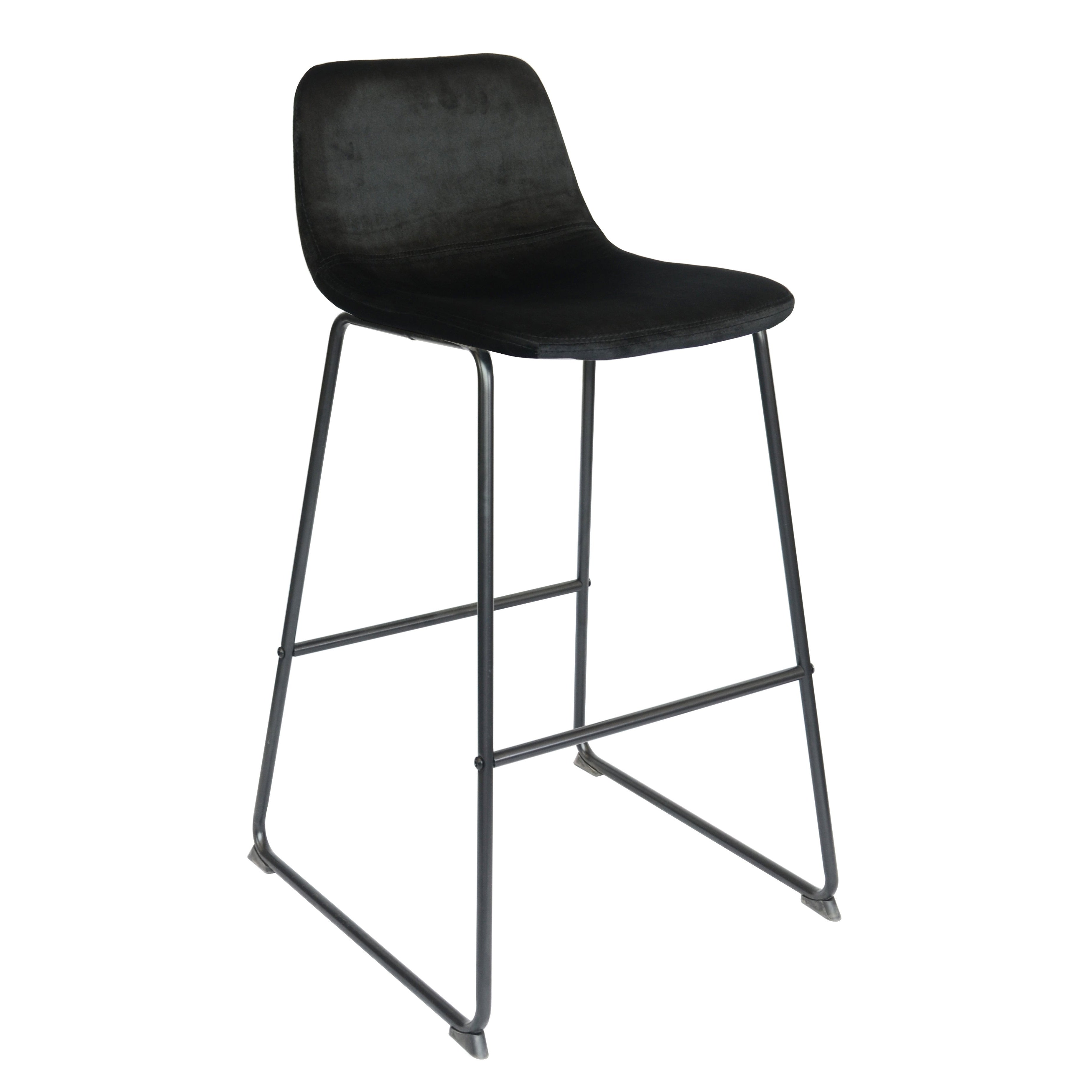 Emporia Velvet Bar Stool (Set of Two)