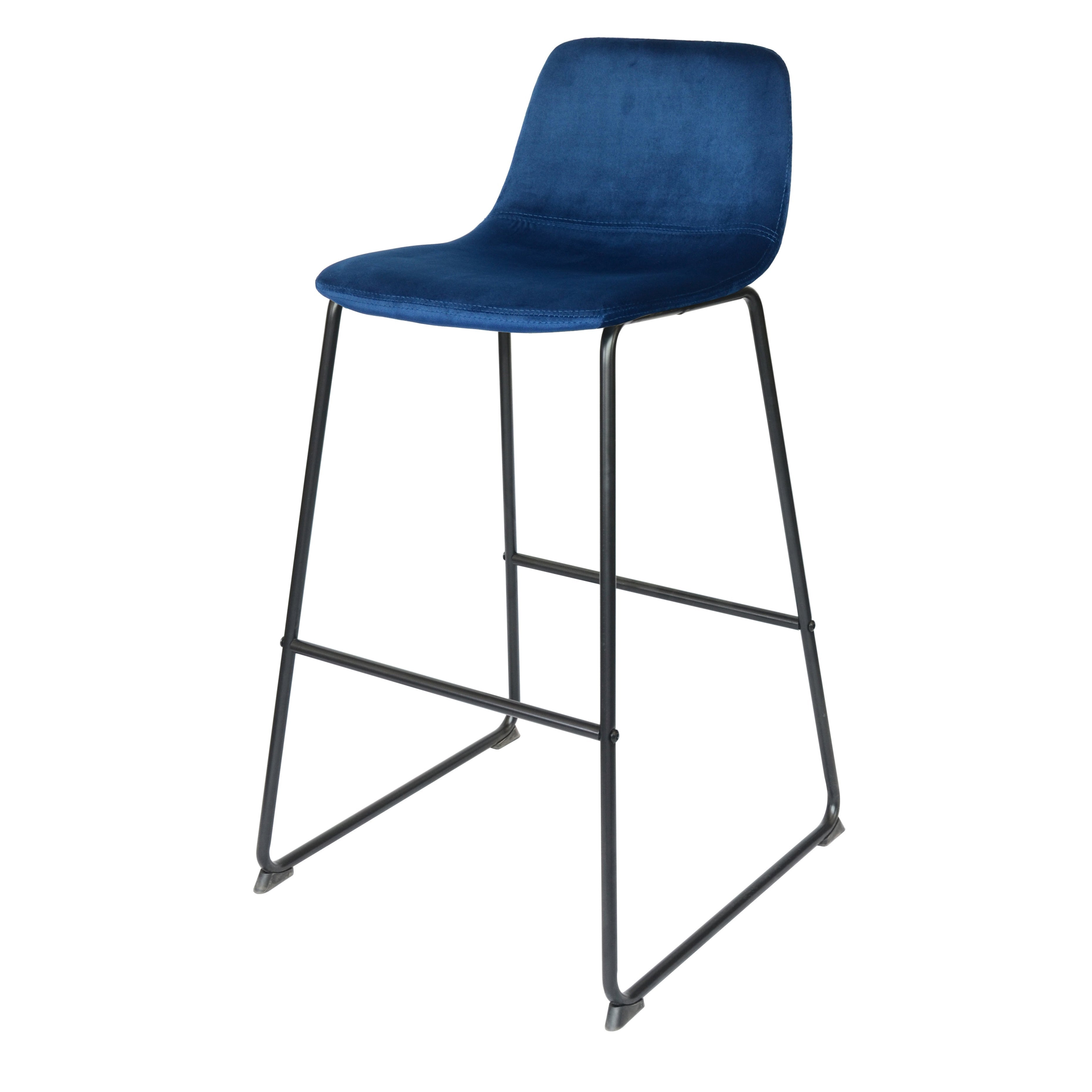 Emporia Velvet Bar Stool (Set of Two)