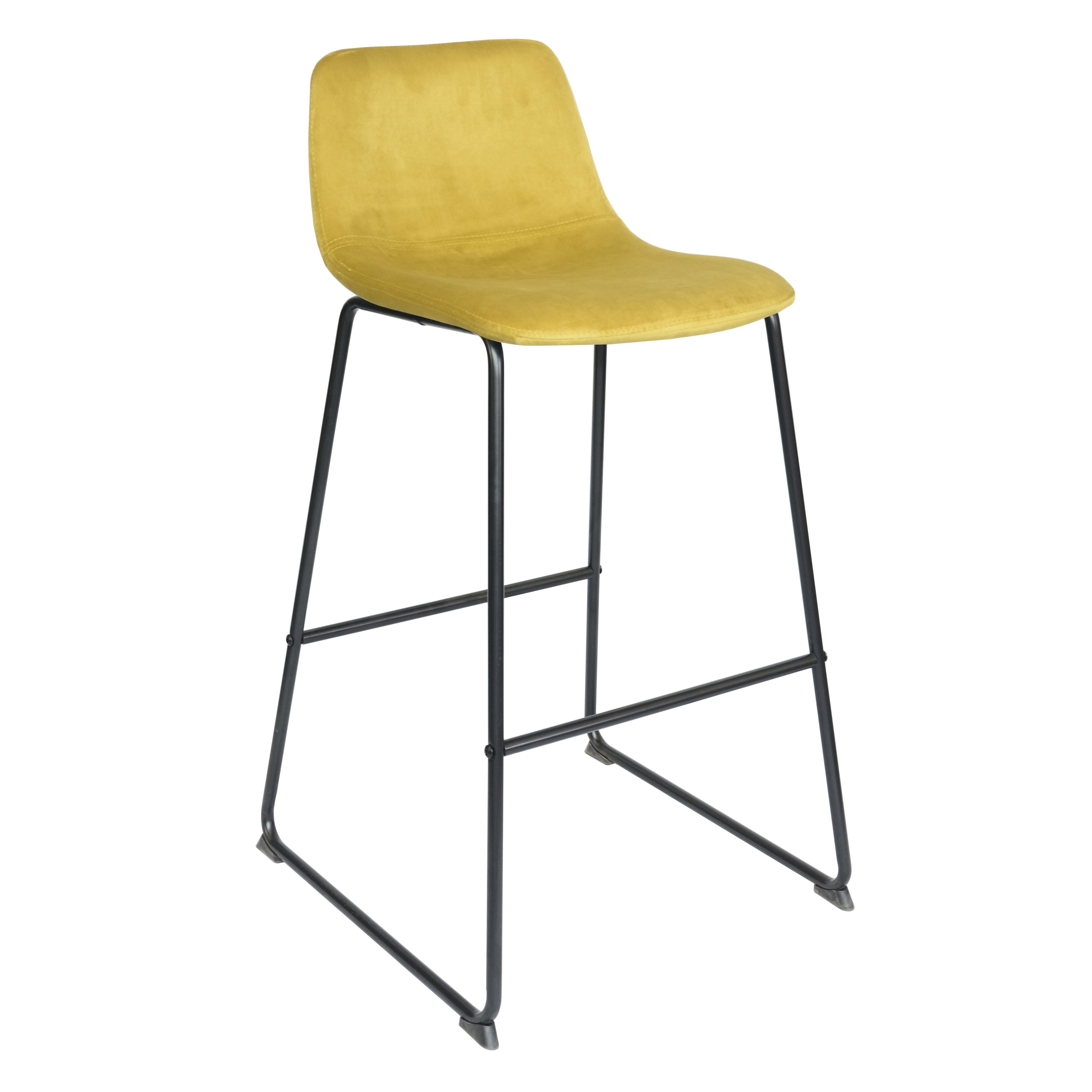 Emporia Velvet Bar Stool (Set of Two)