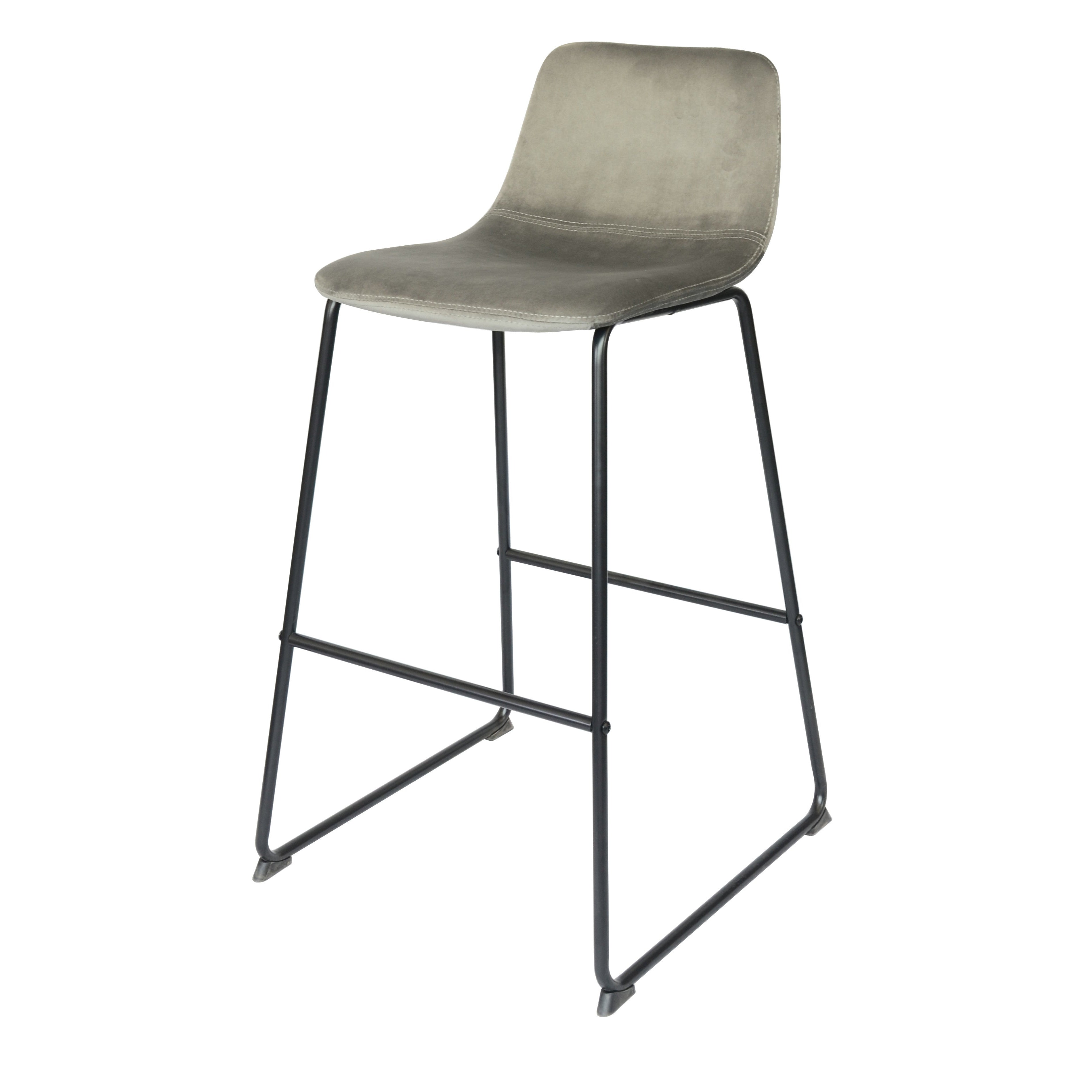 Emporia Velvet Bar Stool (Set of Two)