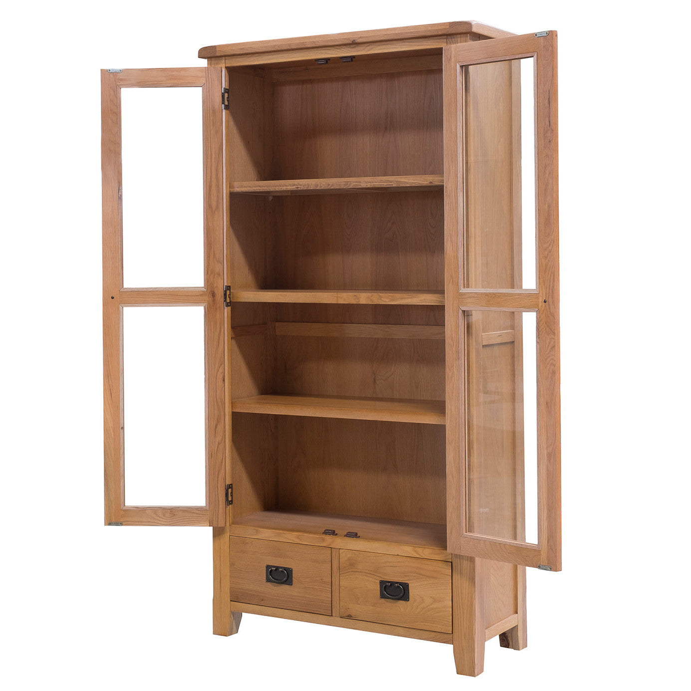 Saoirse Oak 2 Door Glass Display Cabinet