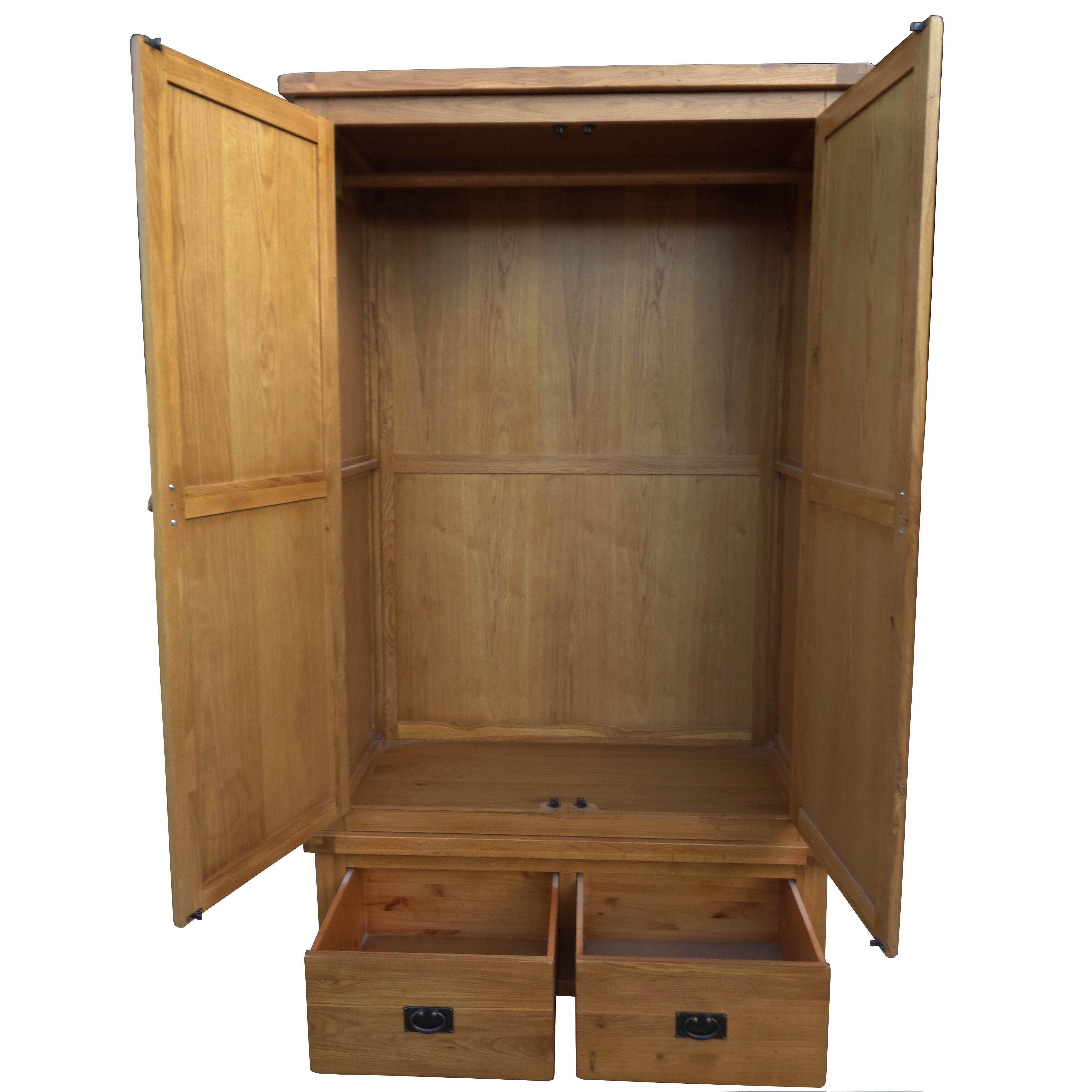 Saoirse Oak Double Wardrobe 2 Drawers
