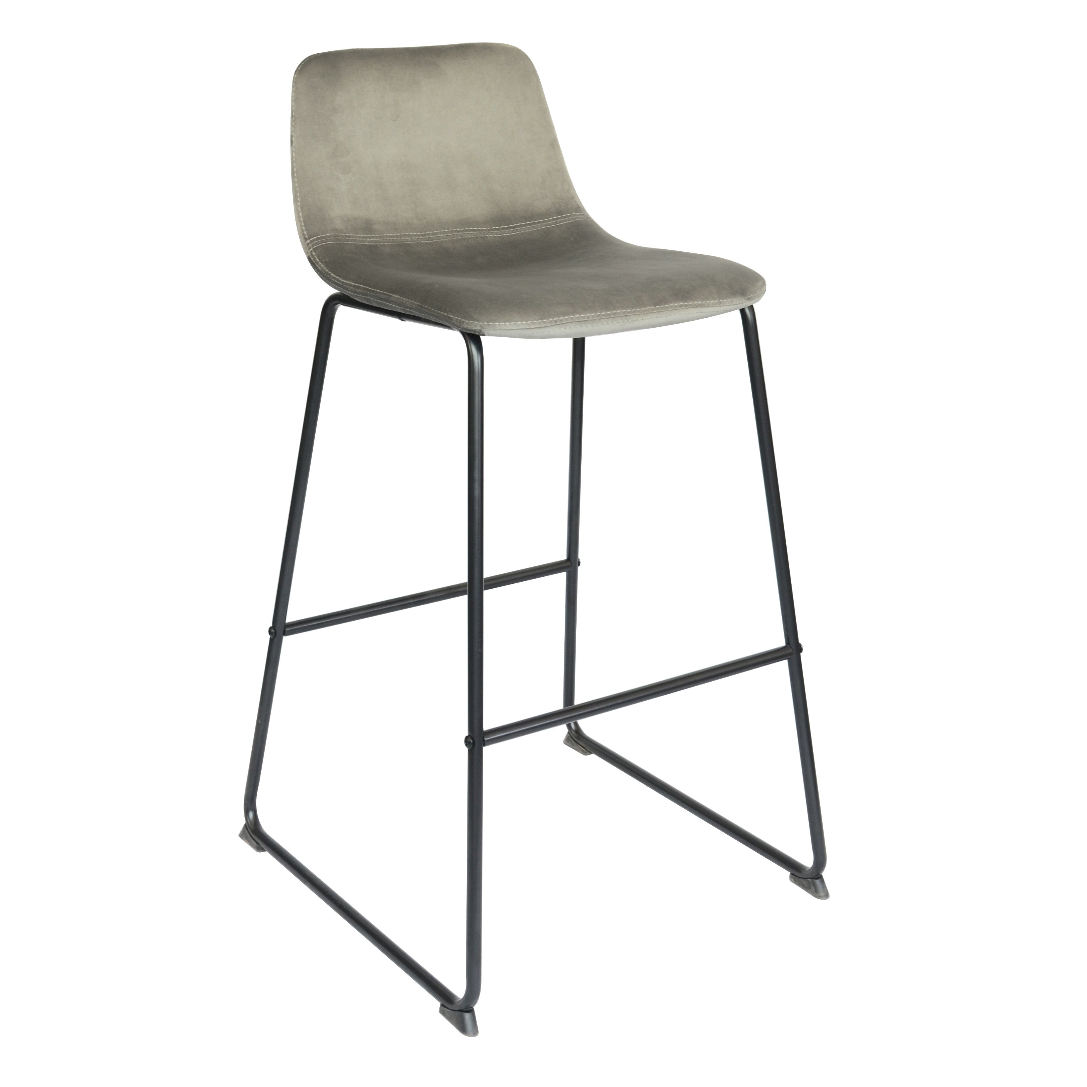 Emporia Velvet Bar Stool (Set of Two)