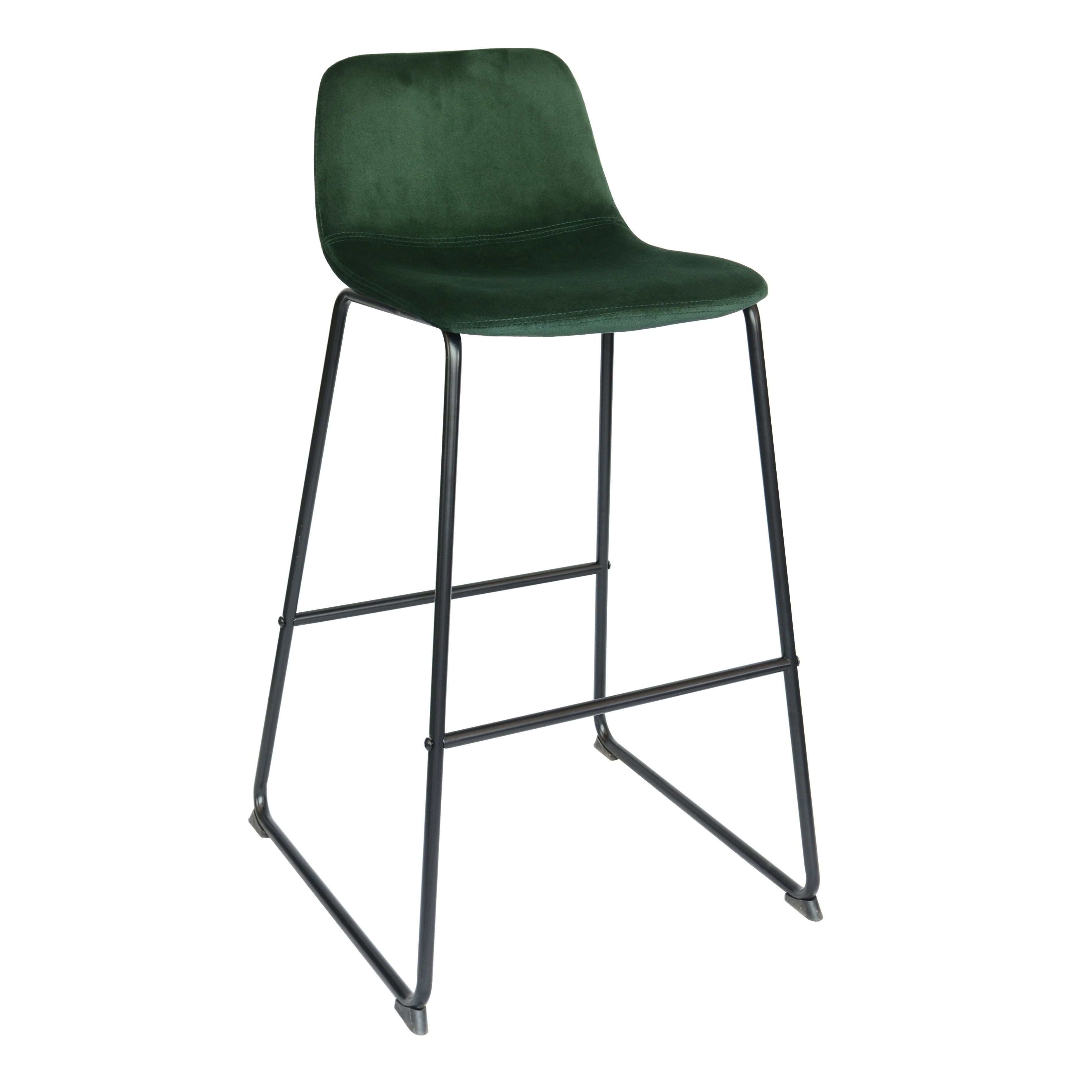 Emporia Velvet Bar Stool (Set of Two)