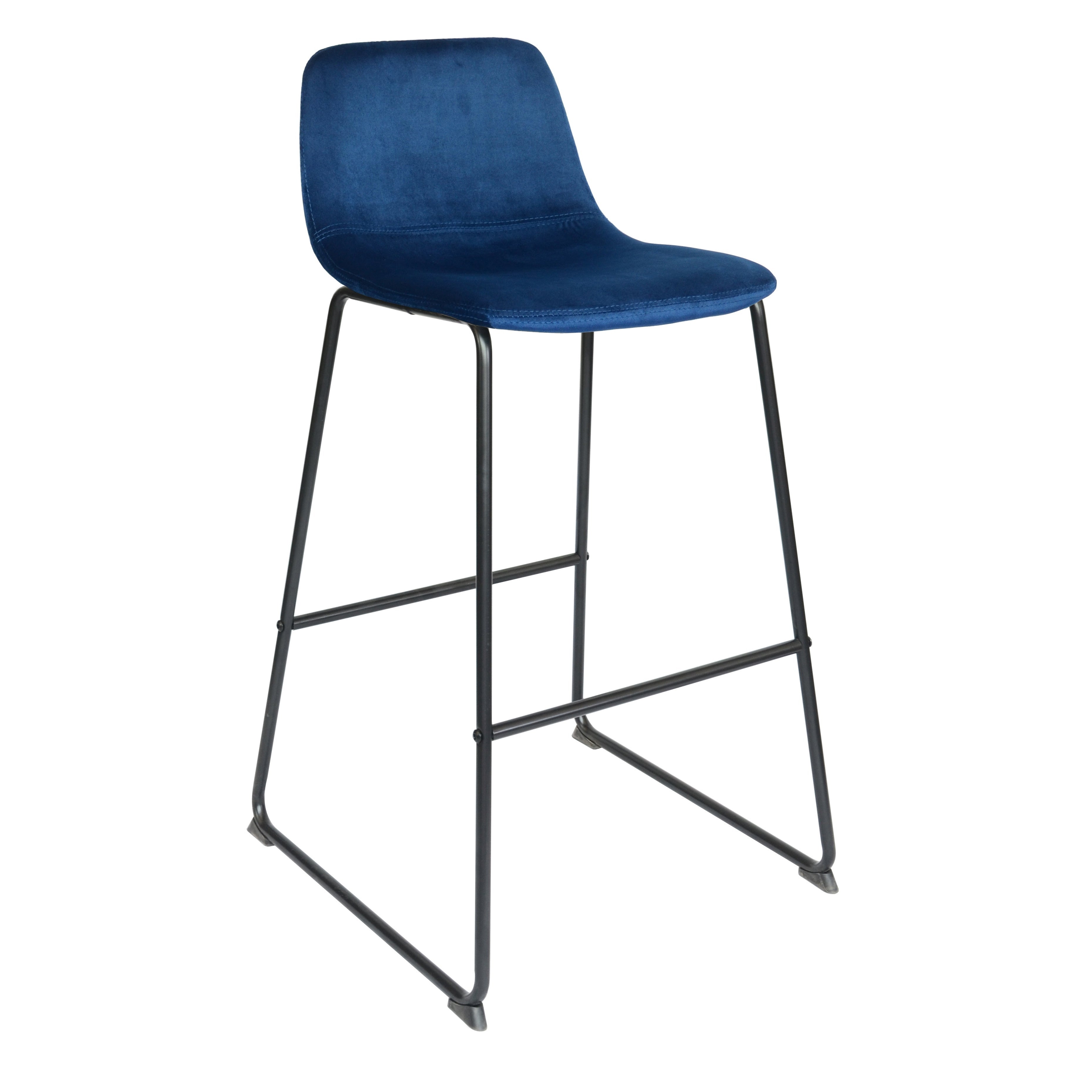 Emporia Velvet Bar Stool (Set of Two)