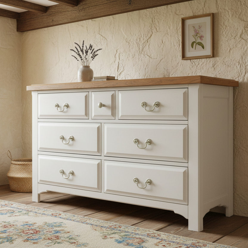 Eden Oak 3 Over 4 Wide Chest