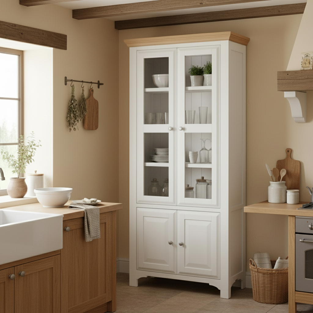 Eden Oak 2 Door Glass Display Unit