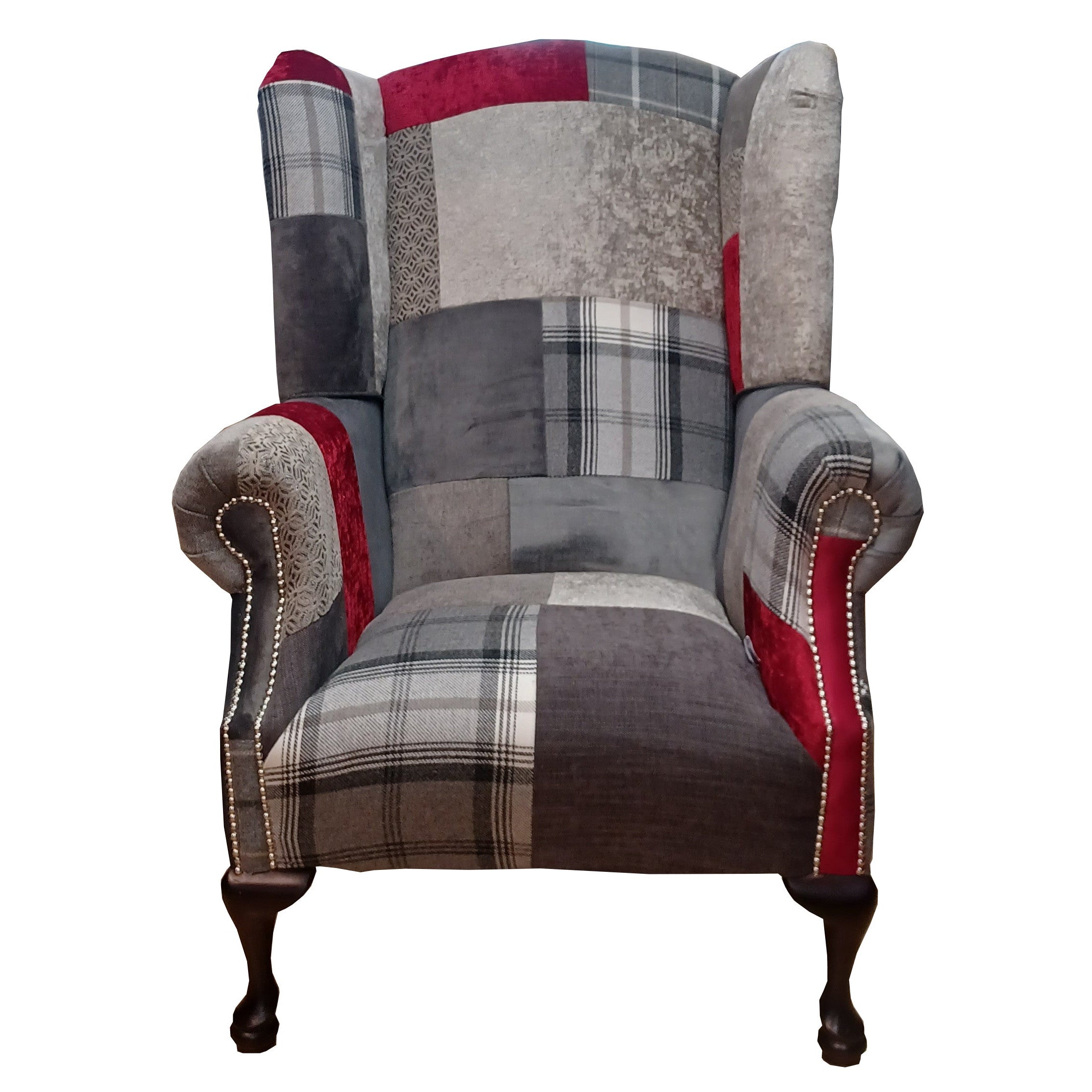 Queen Anne Patchwork Wing Chair