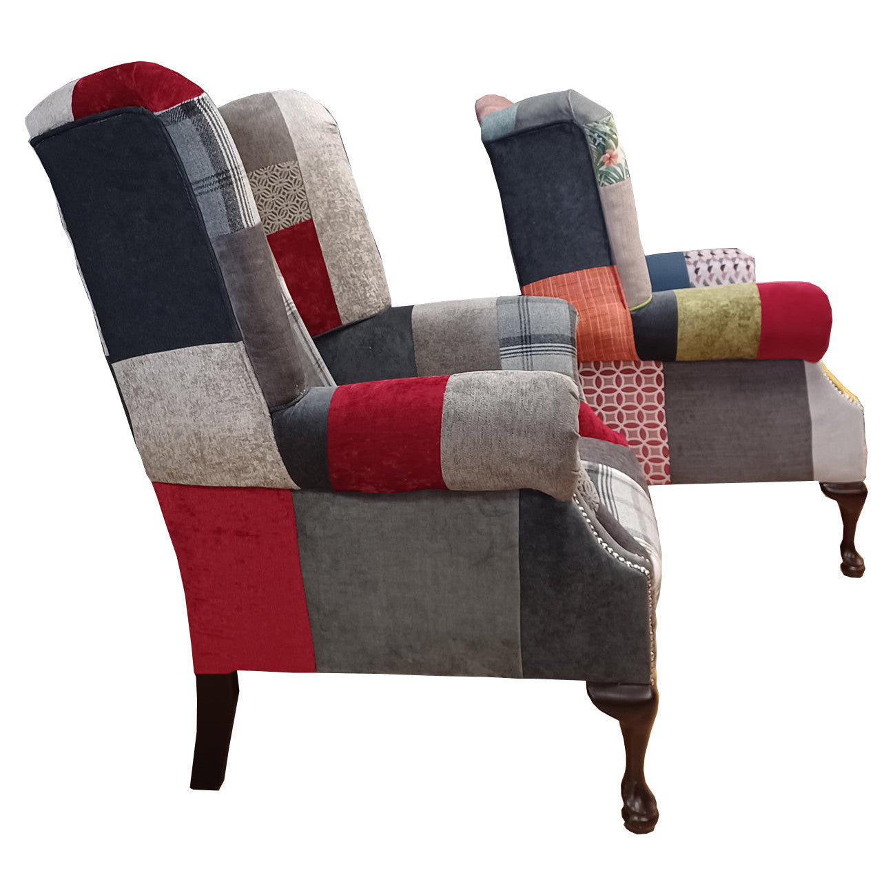 Queen Anne Patchwork Wing Chair