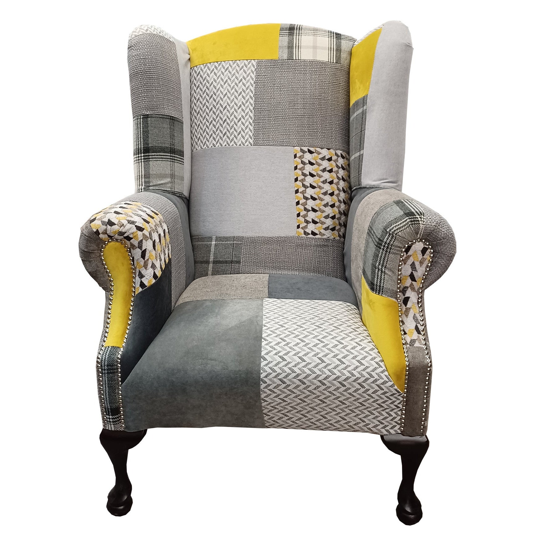 Queen Anne Patchwork Wing Chair