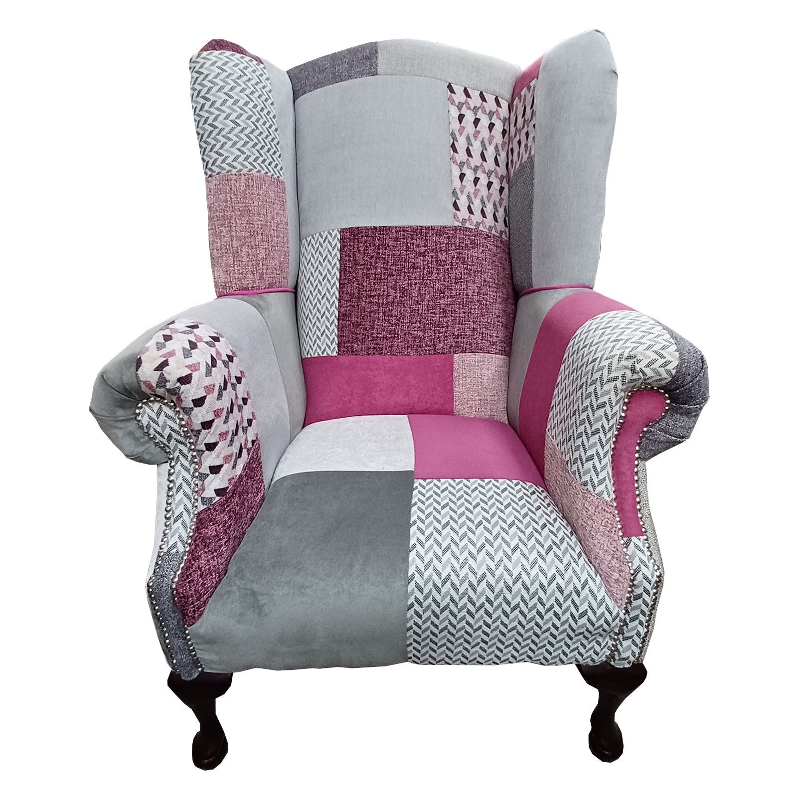 Queen Anne Patchwork Wing Chair