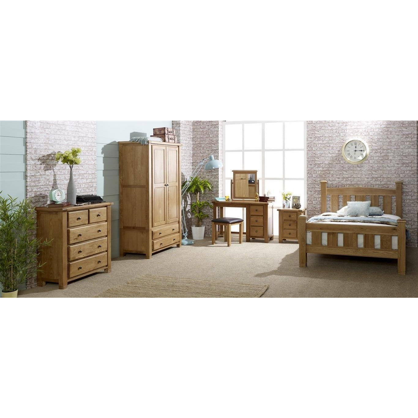 Vermont Oak 9 Drawer Wide Chest