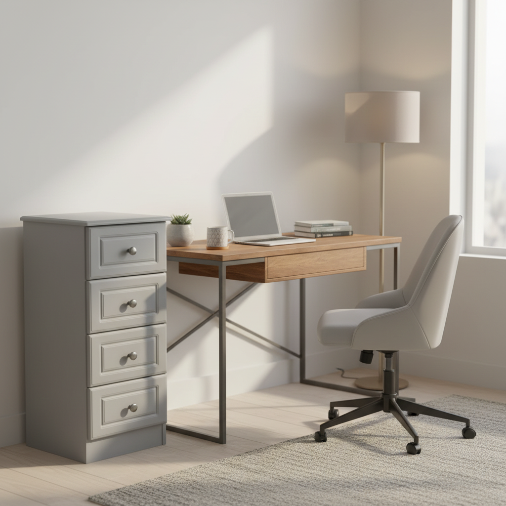 Grey Ash 4 Drawer Locker